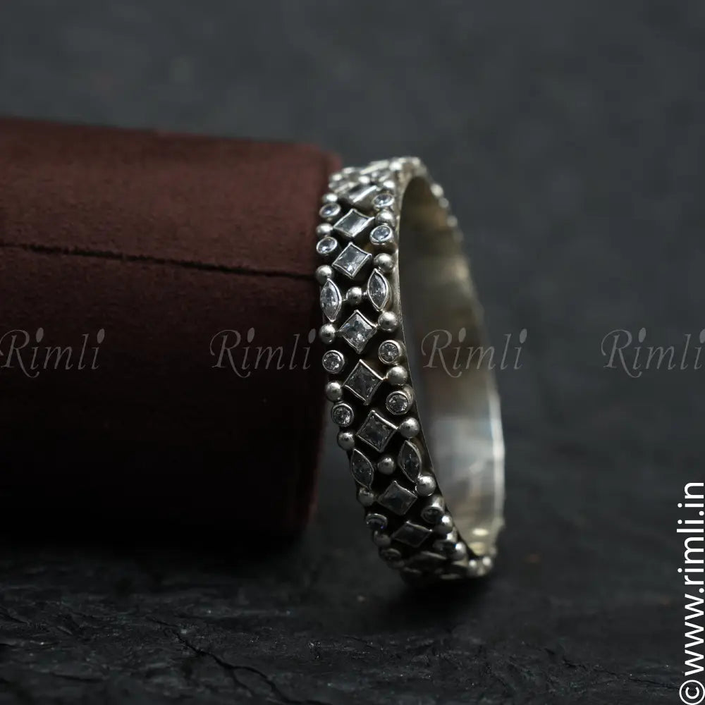 Designer Silver Bangle - Rimli Boutique