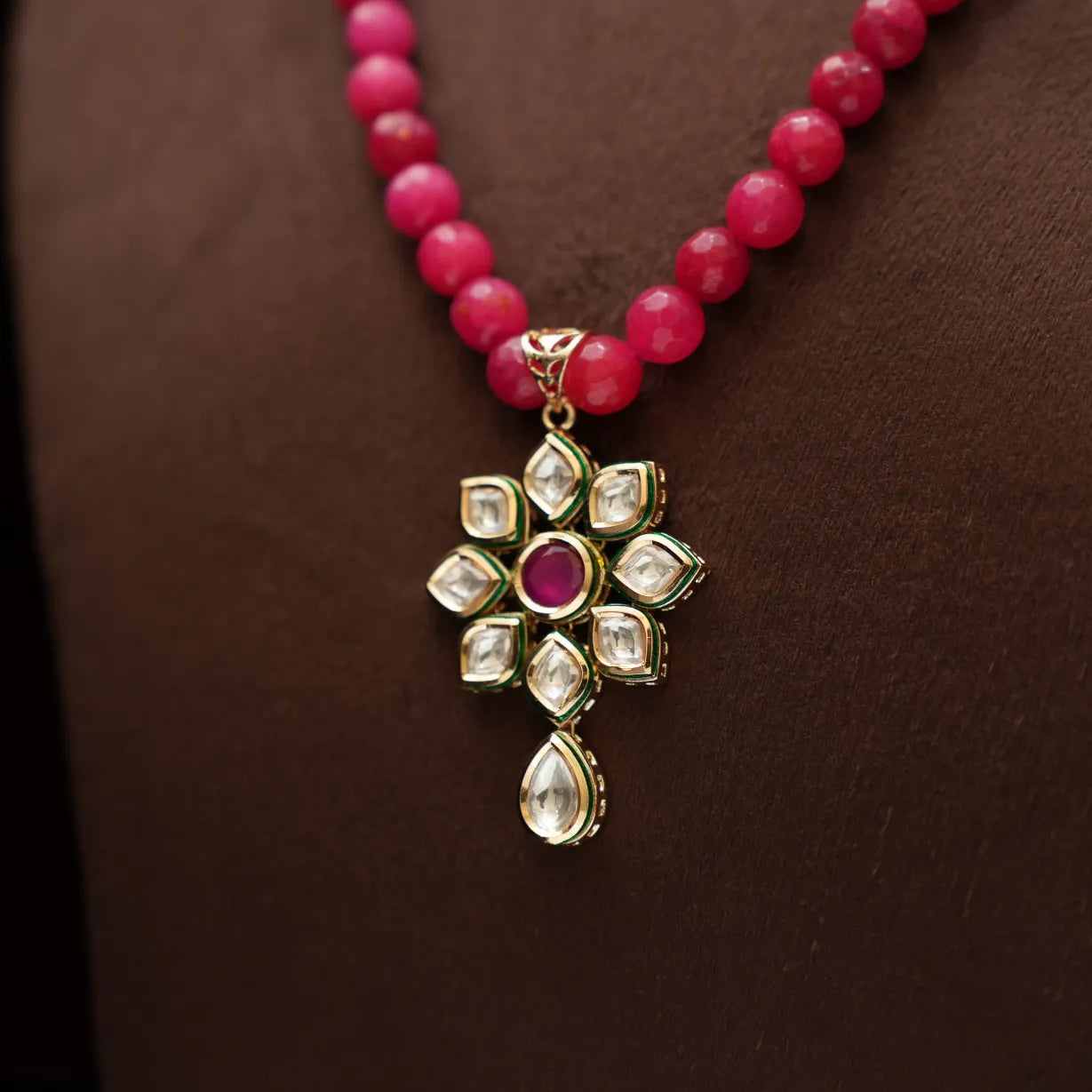 Niddhi Beaded Kundan Necklace