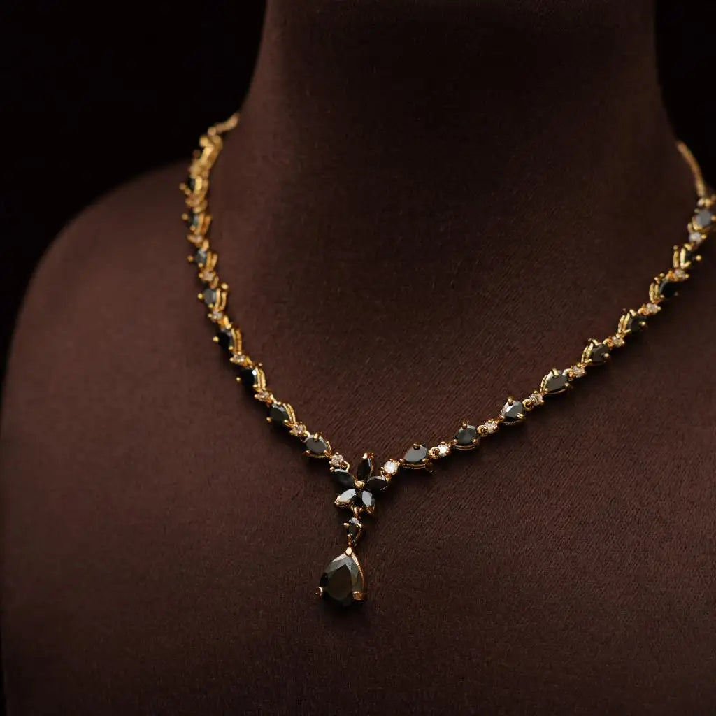 Niharika Zircon Black Necklace