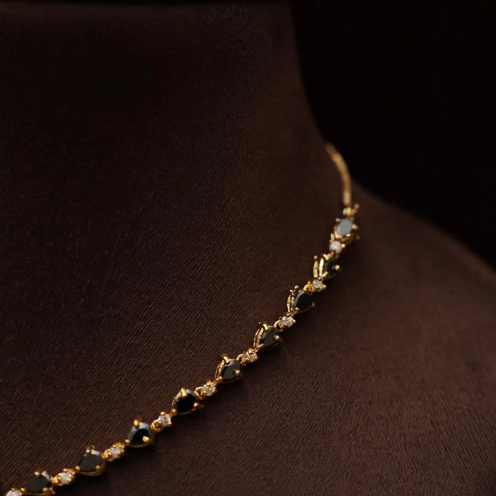 Niharika Zircon Black Necklace