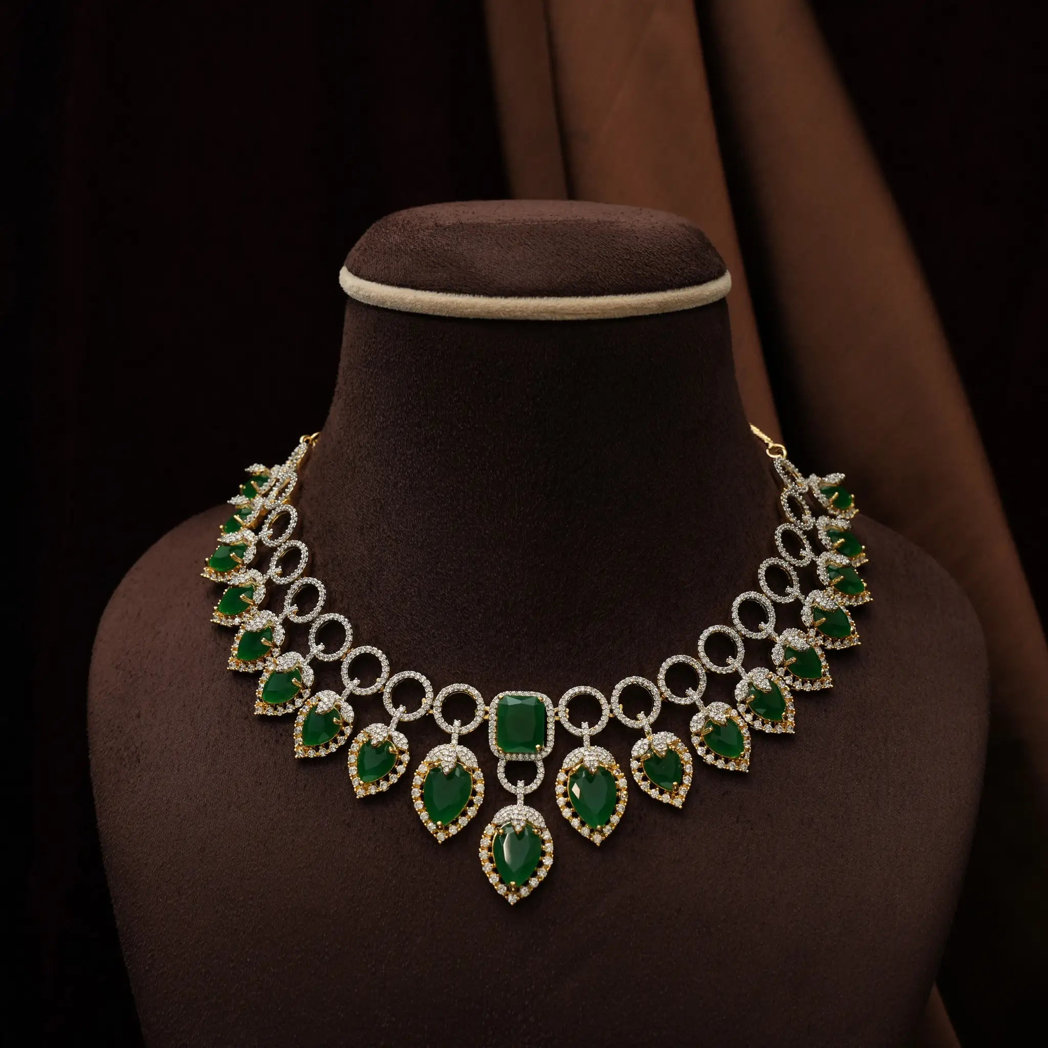 Nila Zircon Necklace - Green