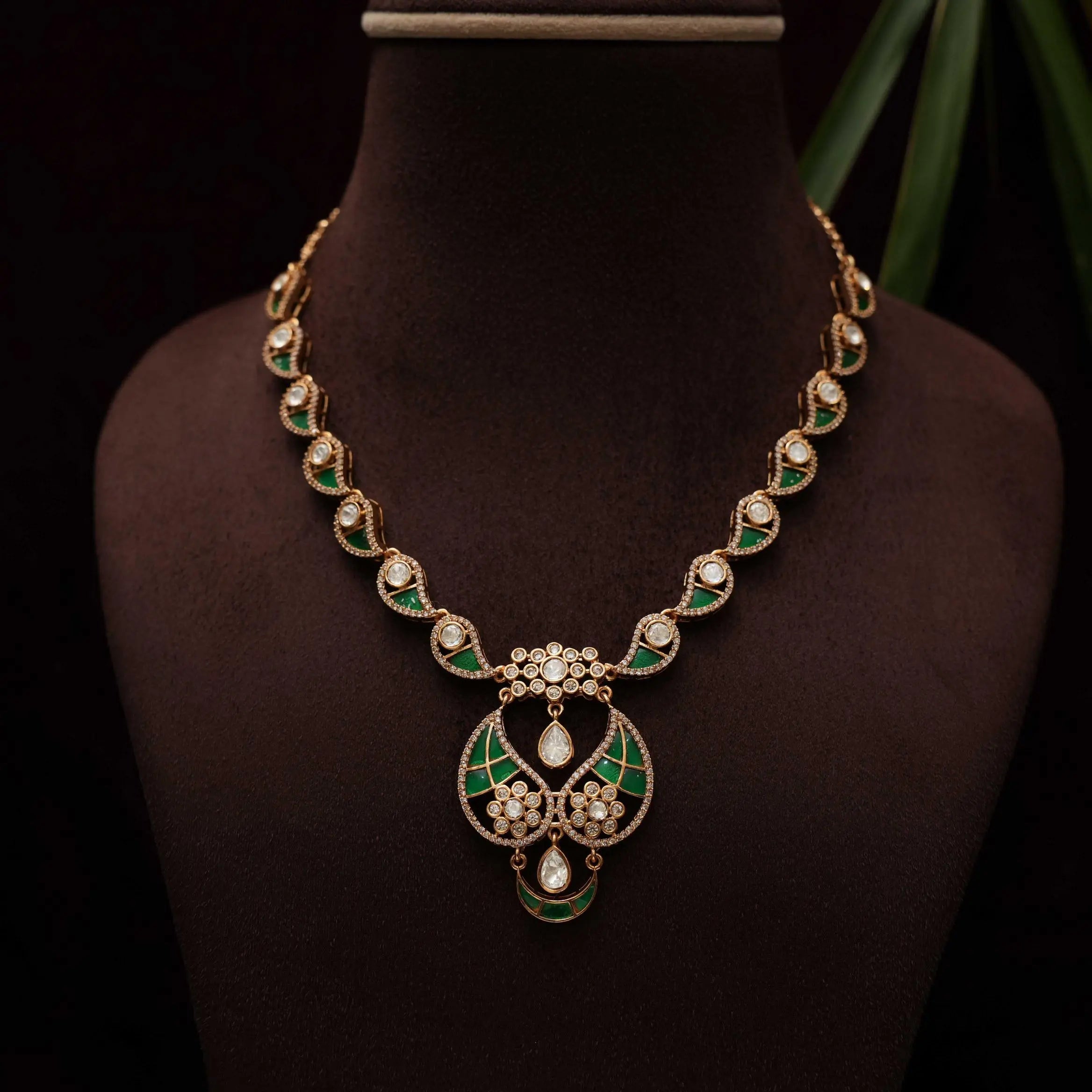 Nilani Polki Necklace - Green