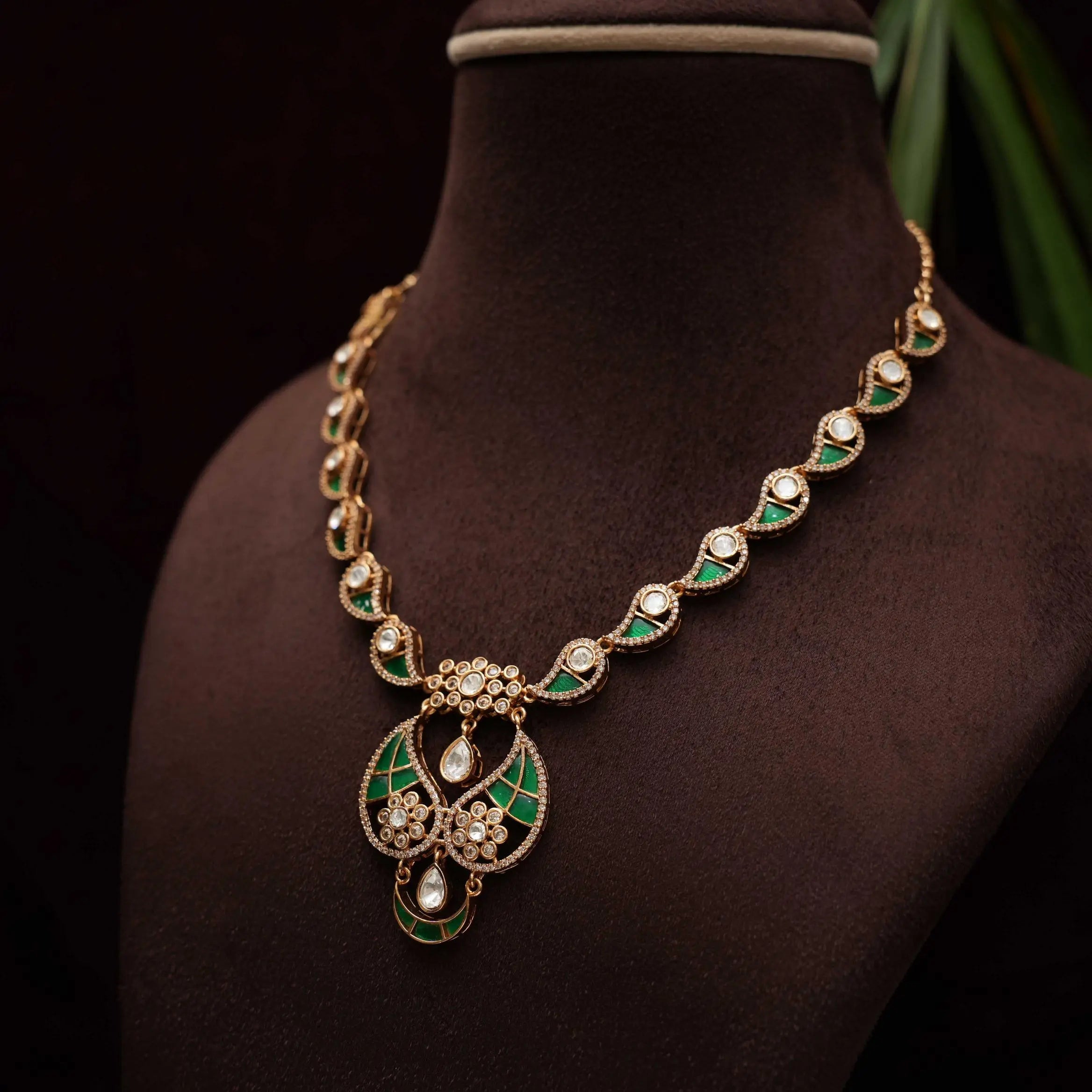 Nilani Polki Necklace - Green