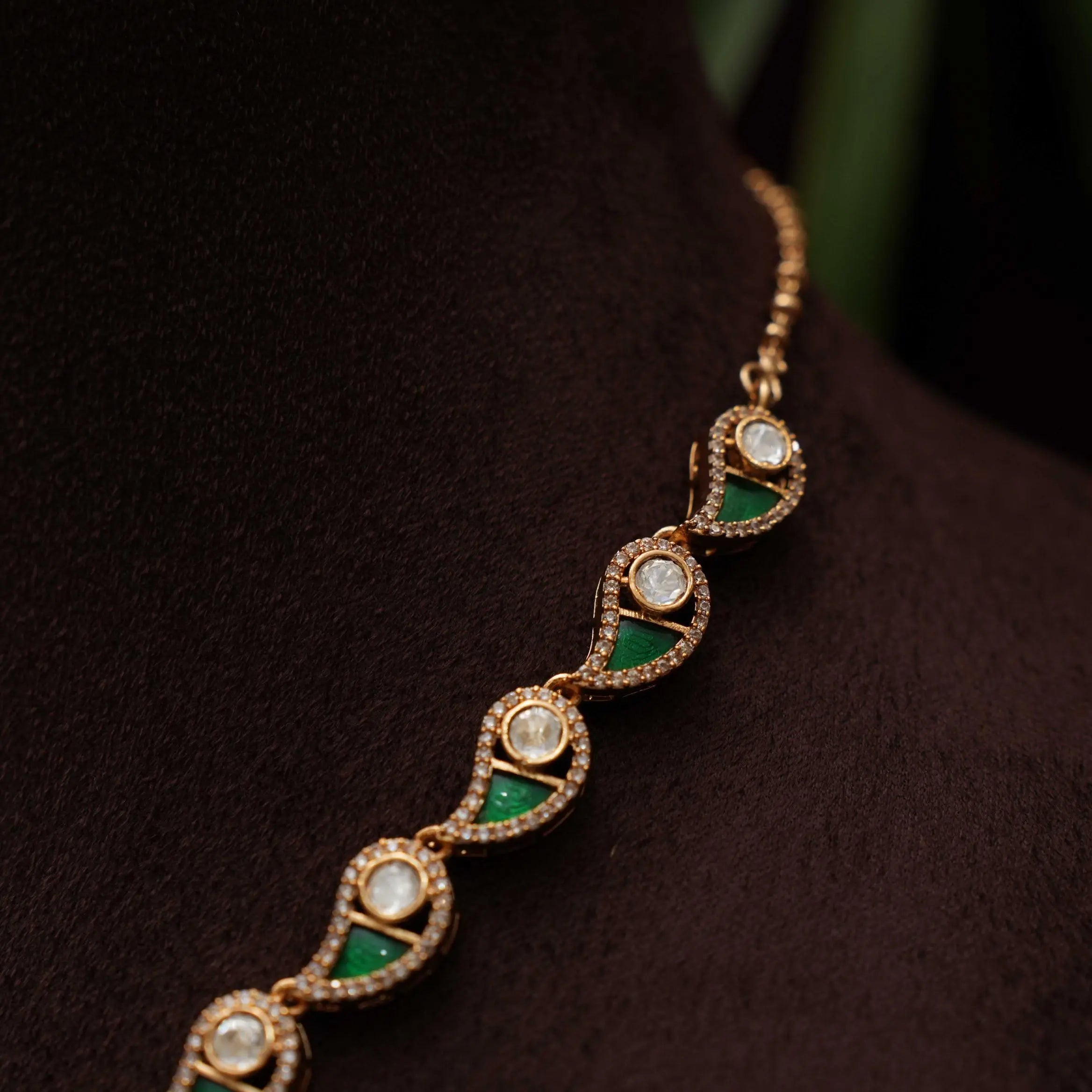 Nilani Polki Necklace - Green