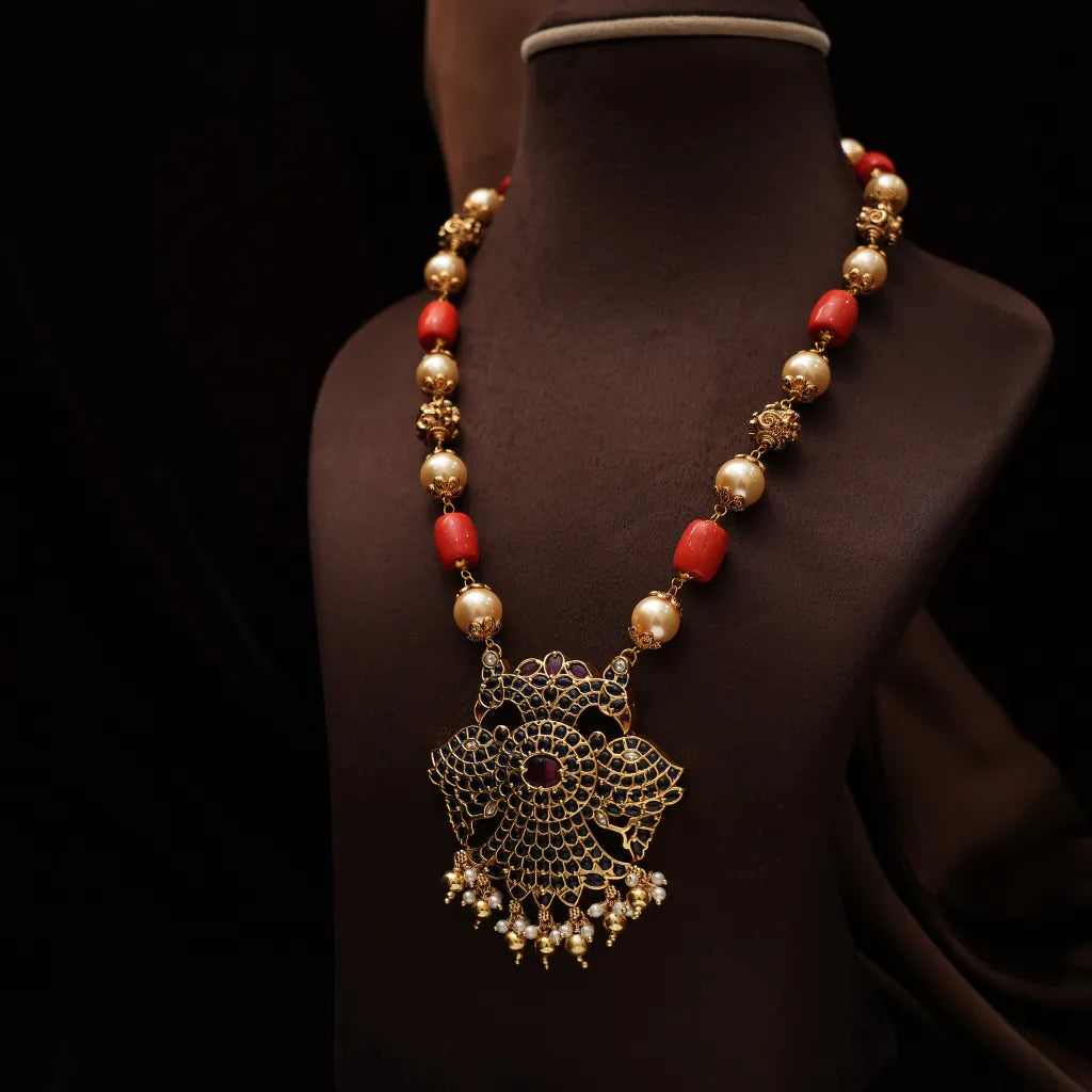 Nilima Antique Coral Necklace