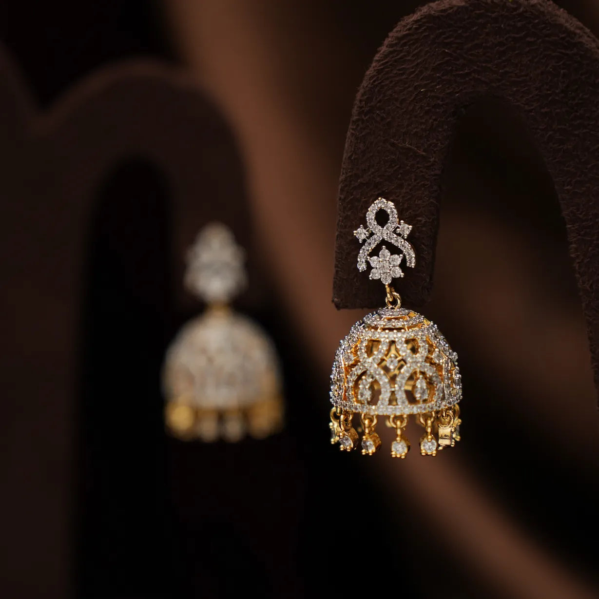 Nina Zircon Jhumka Earrings