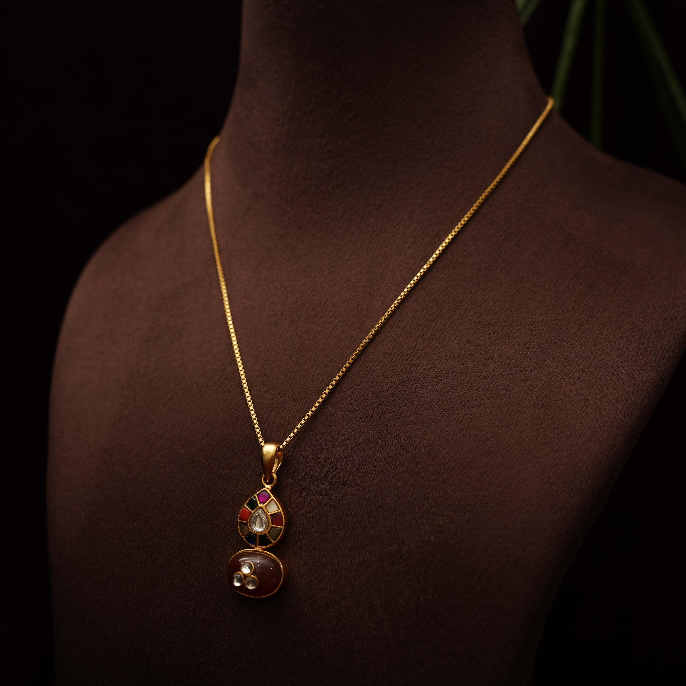 Nisa Silver Minimalistic Necklace - Multicolor - Rimli Boutique