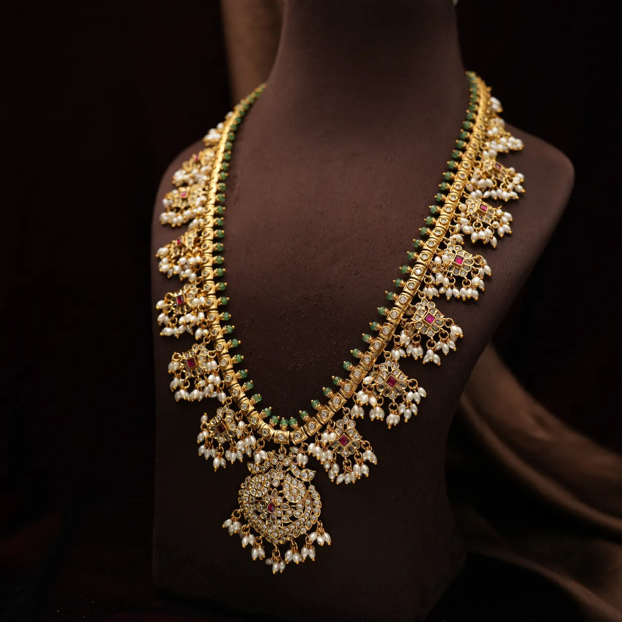 Nisha Antique Guttupusulu Necklace