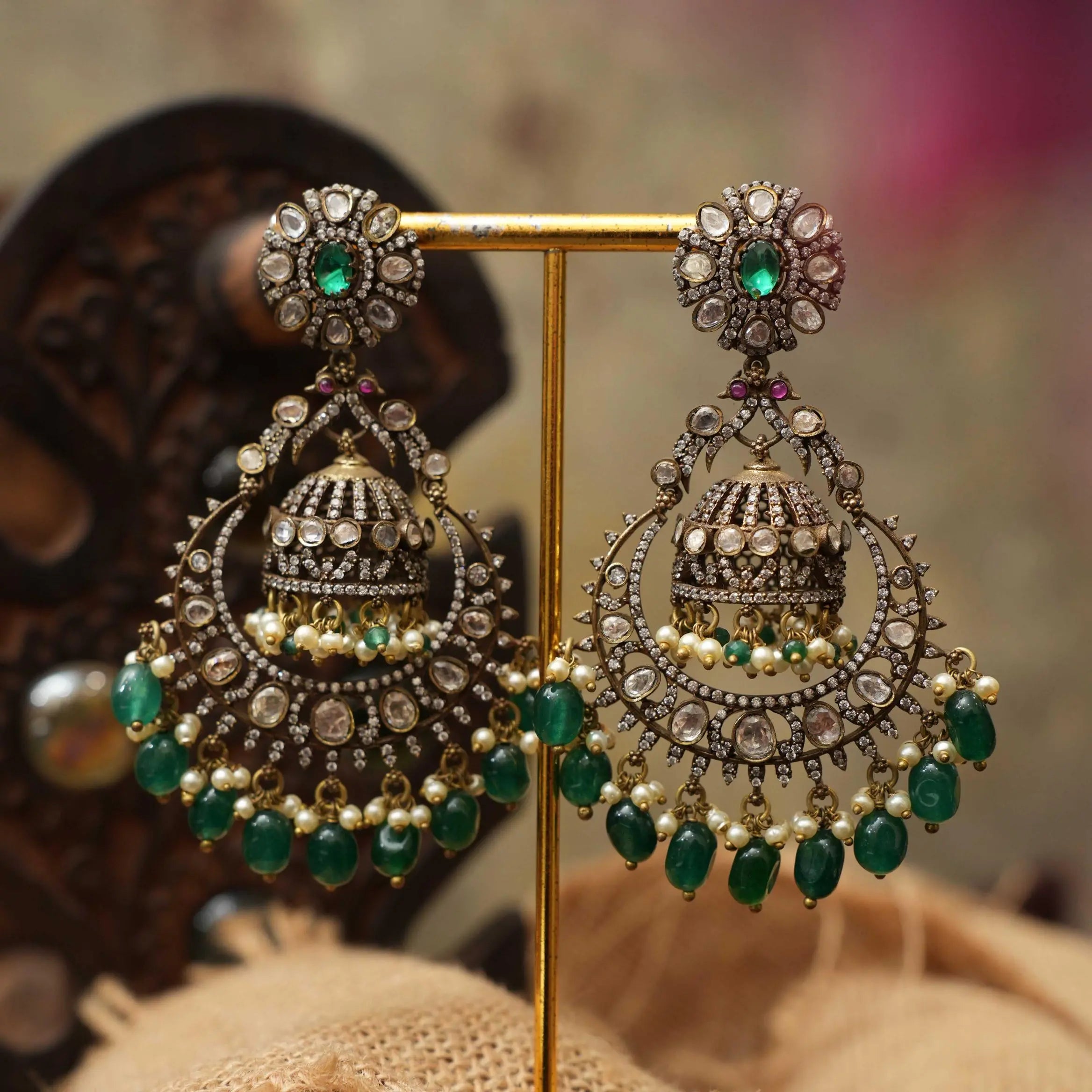 Nishka Victorian Chandbali Earrings
