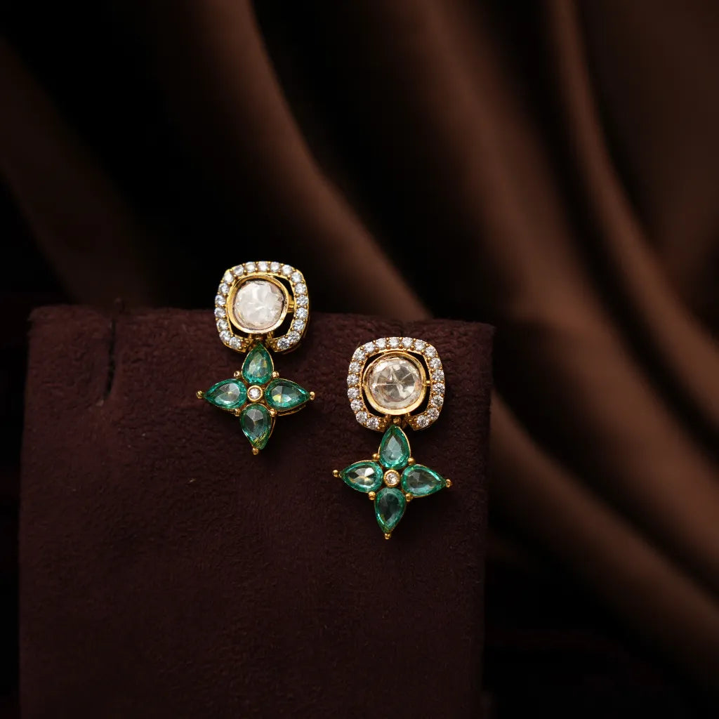 Nisrine Victorian Polki Necklace - Green