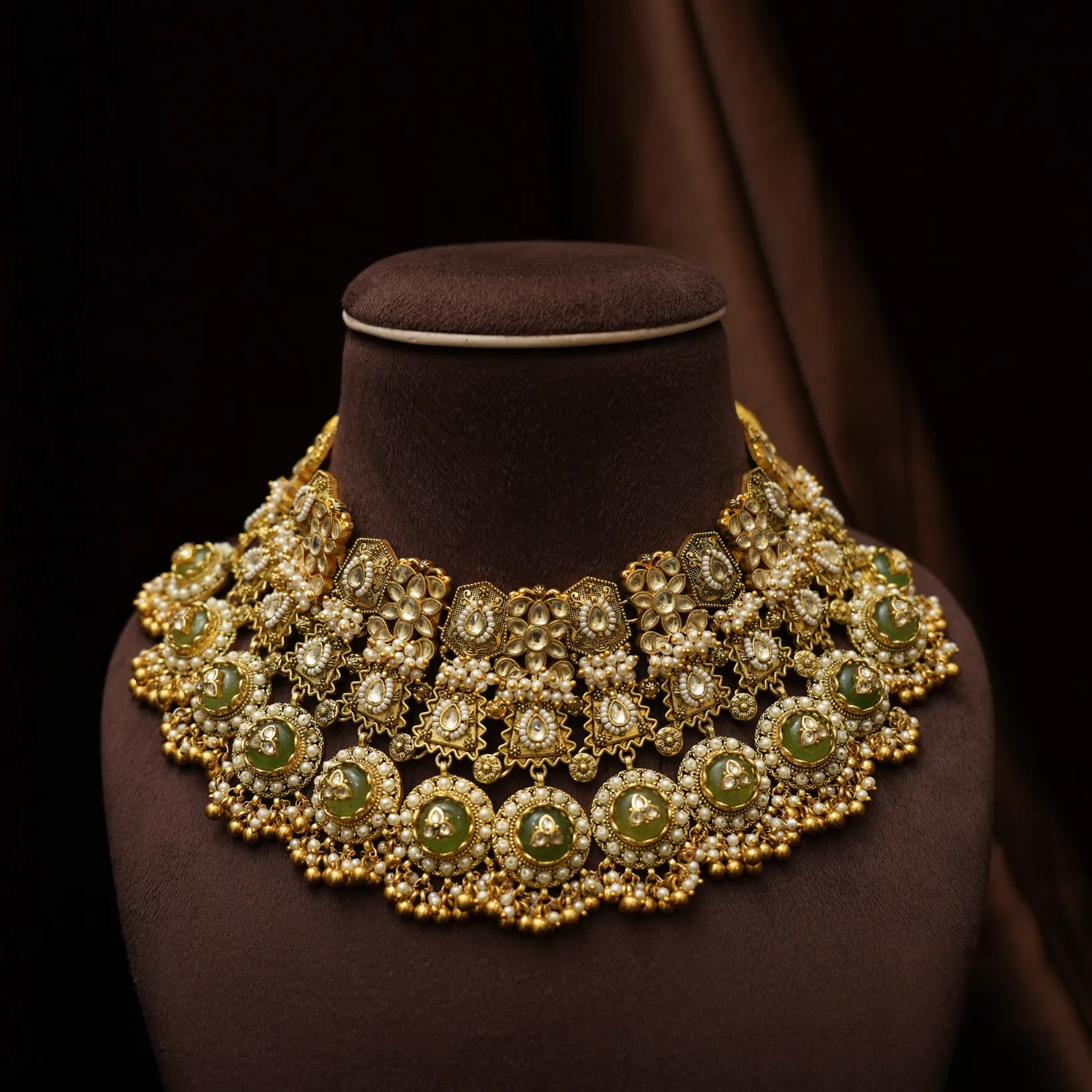 Nithila Polki Statement Necklace