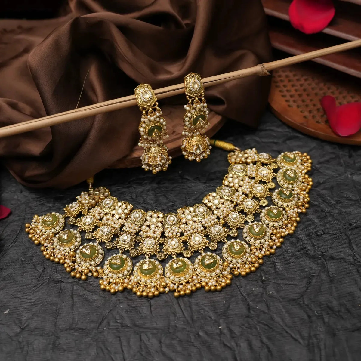 Nithila Polki Statement Necklace