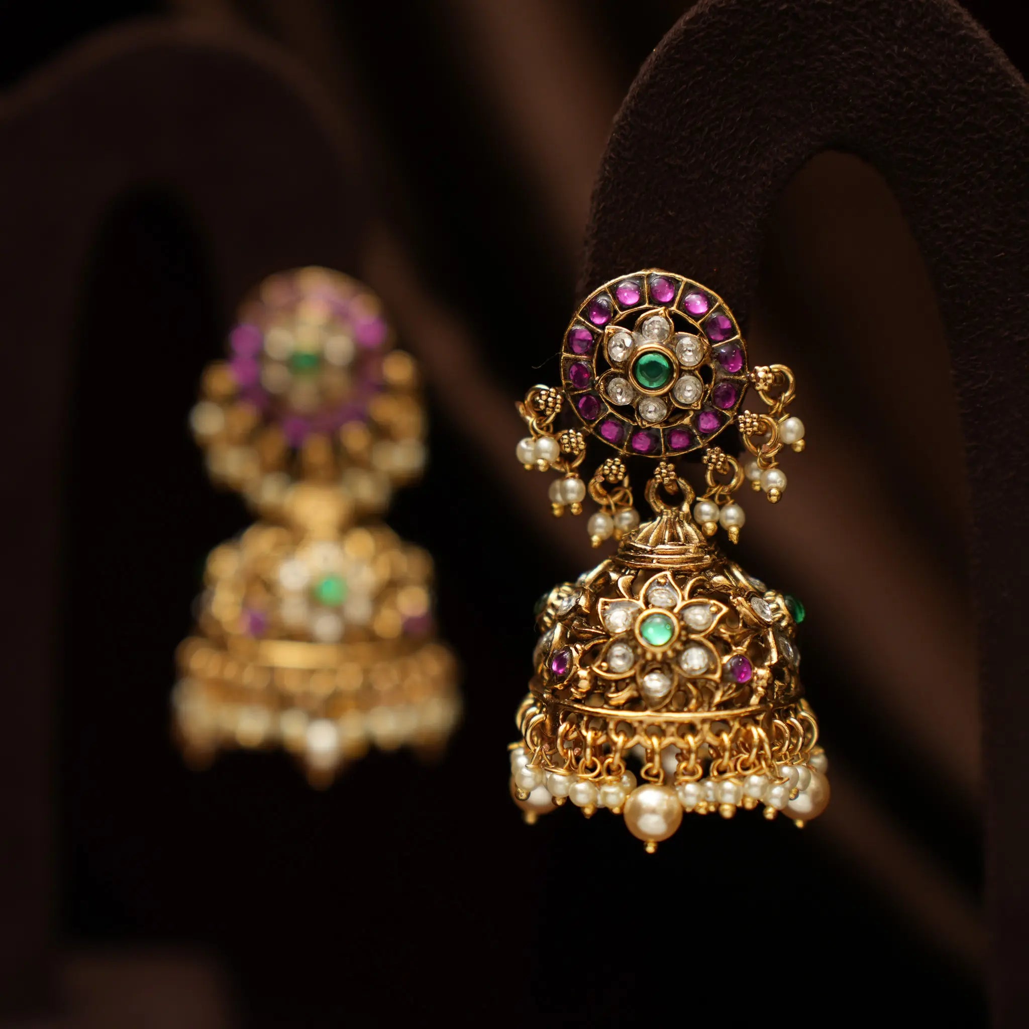 Niyara Antique Jhumka Earrings