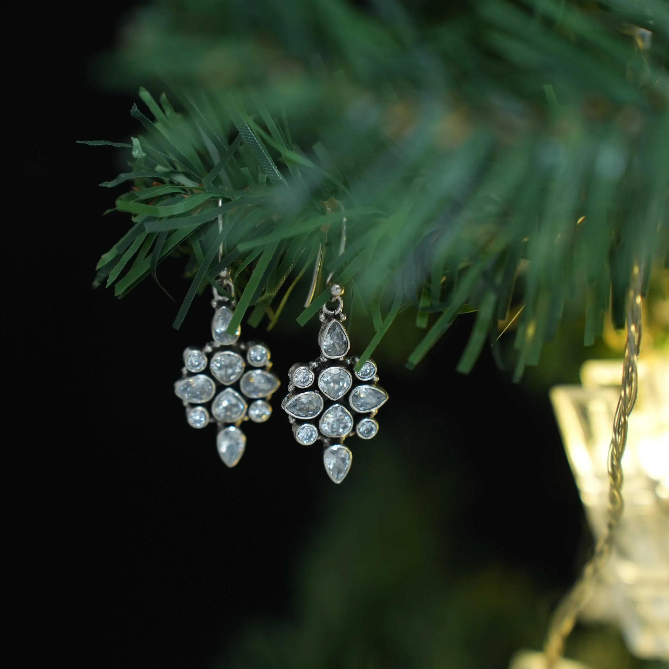 Niyara Silver Oxidised Earrings