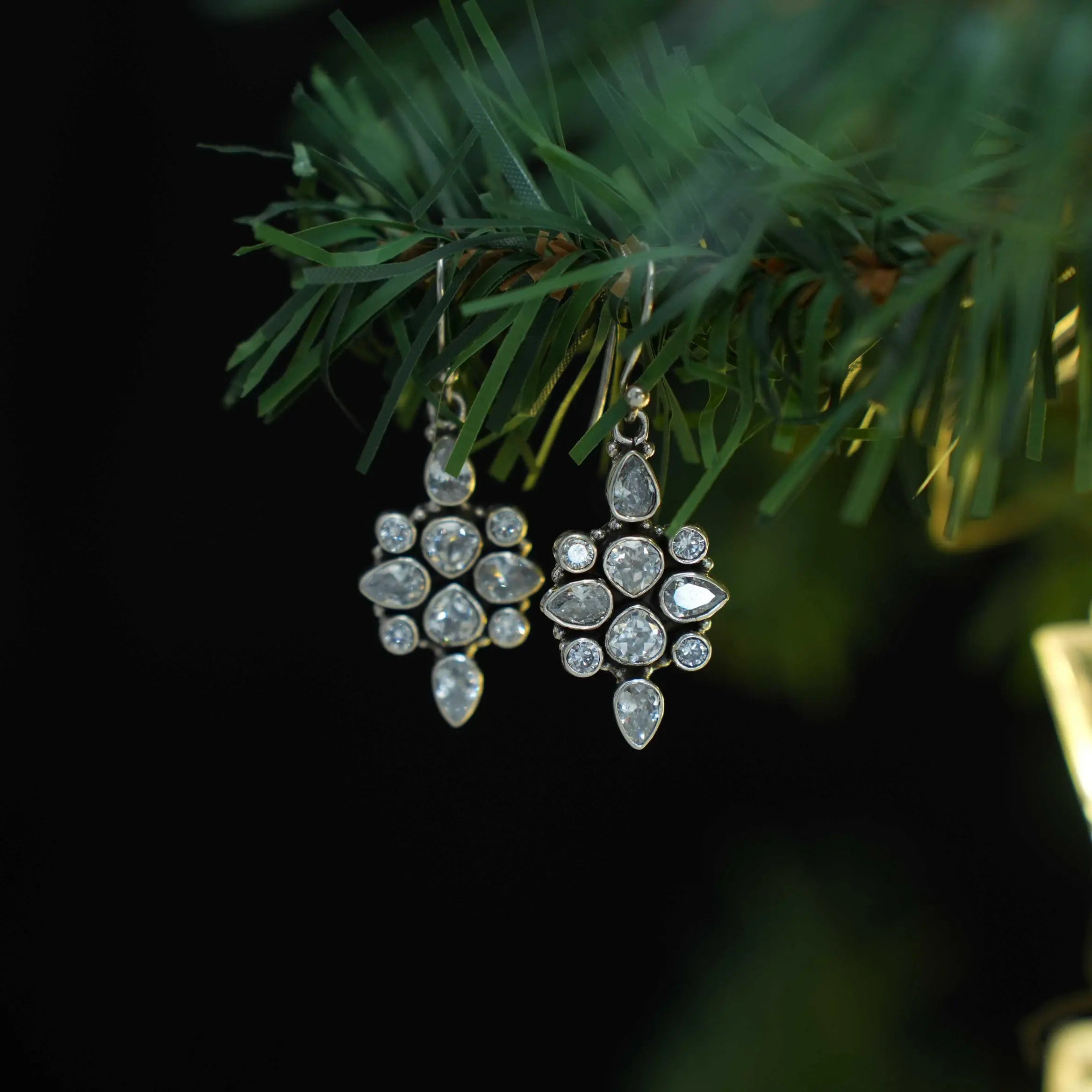 Niyara Silver Oxidised Earrings