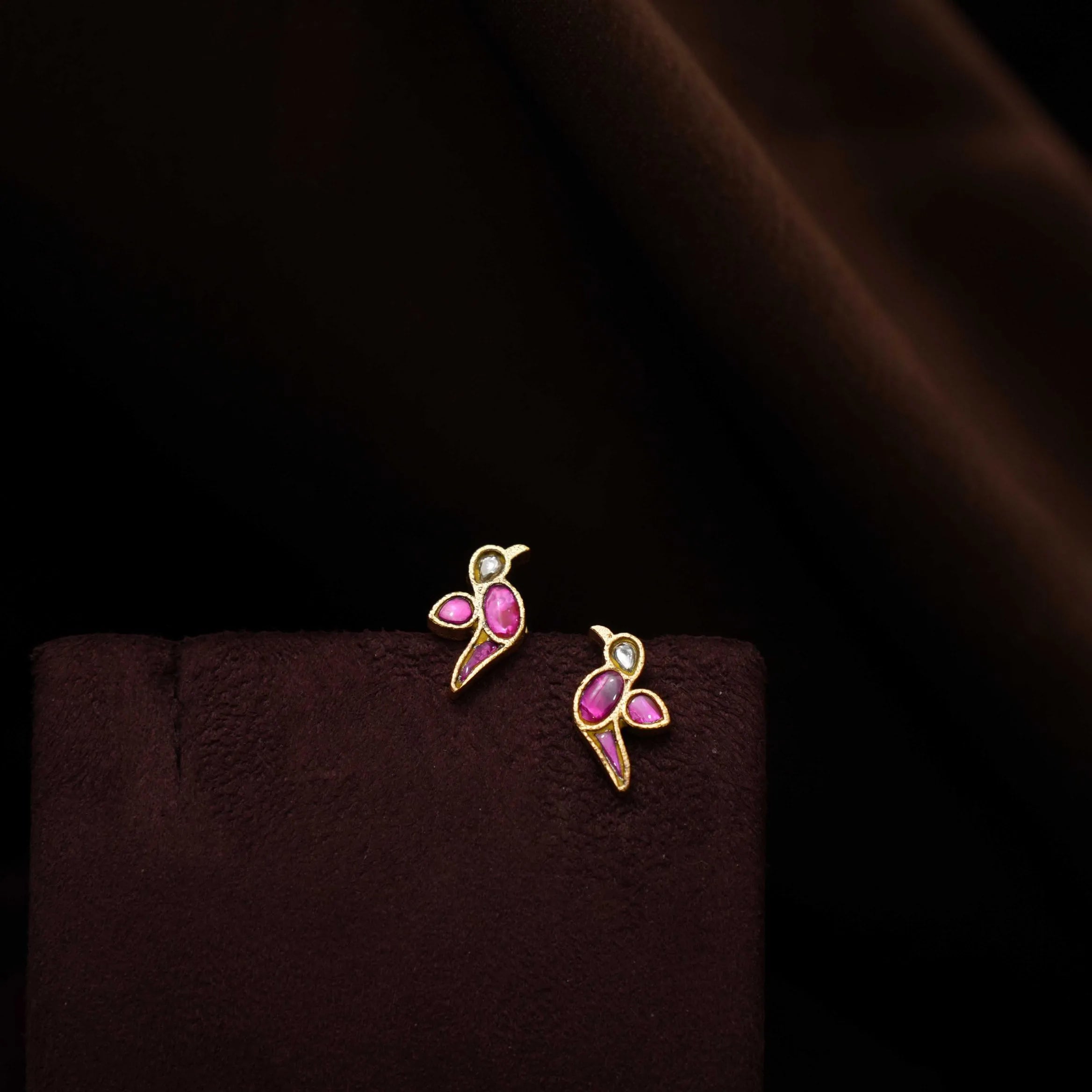 Nora Polki Ear Stud - Red