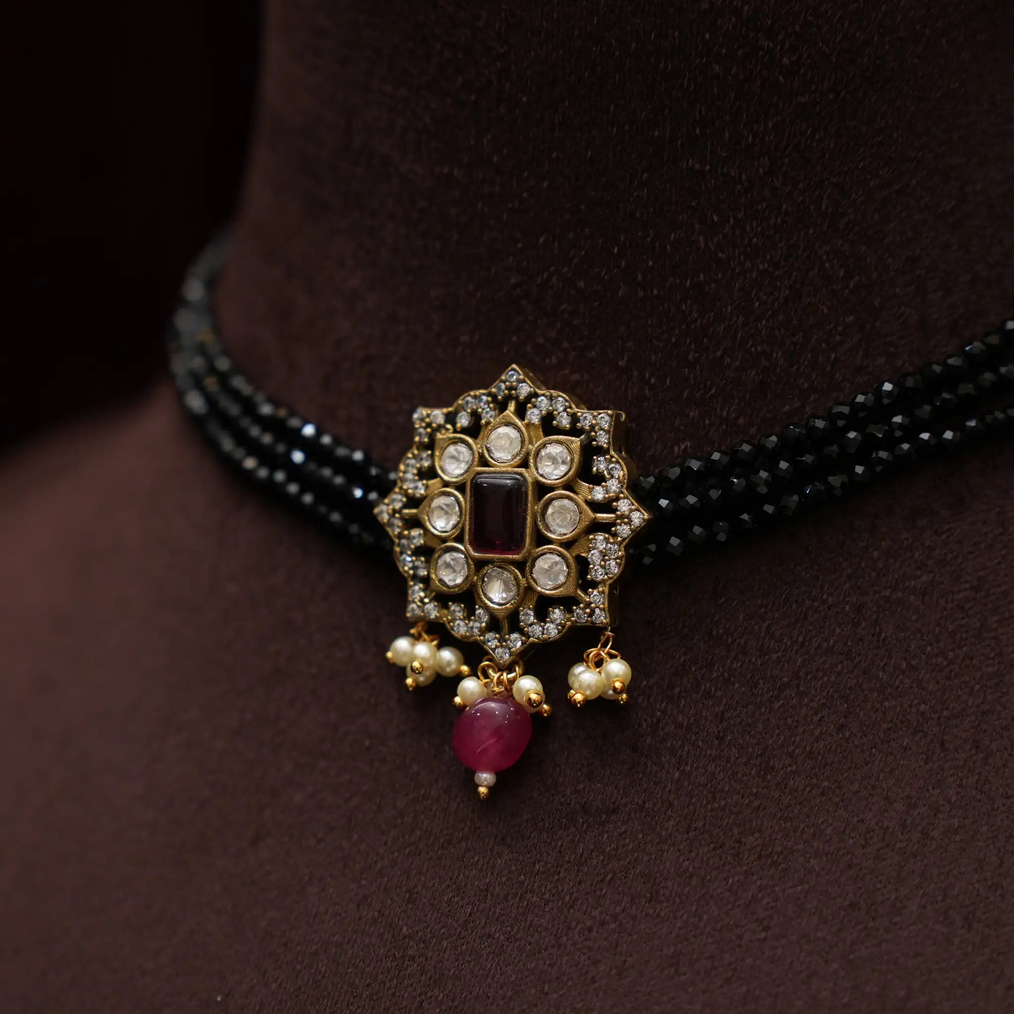 Nysa Beaded Victorian Choker