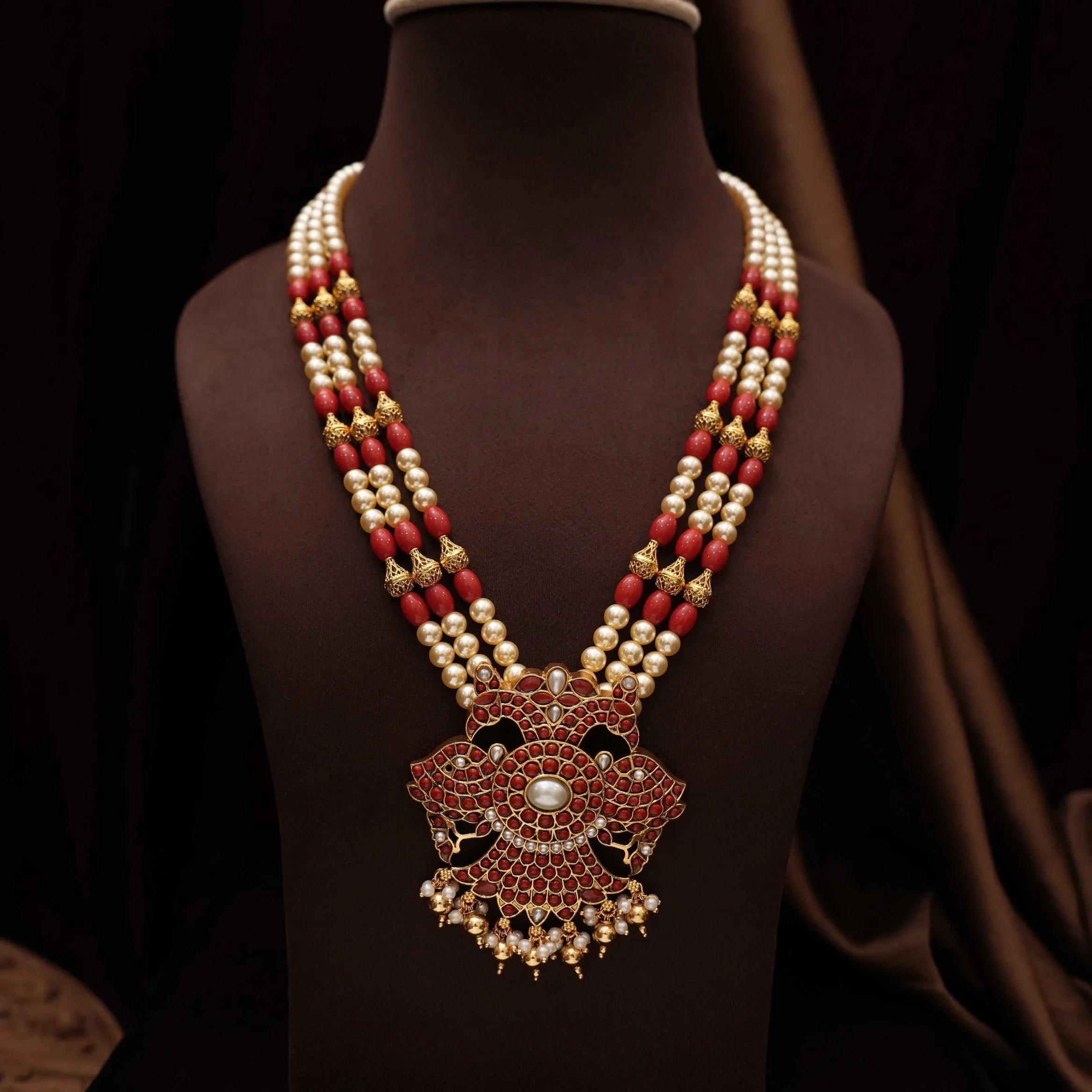 Omaya Antique Necklace - Iruthalai Pakshi