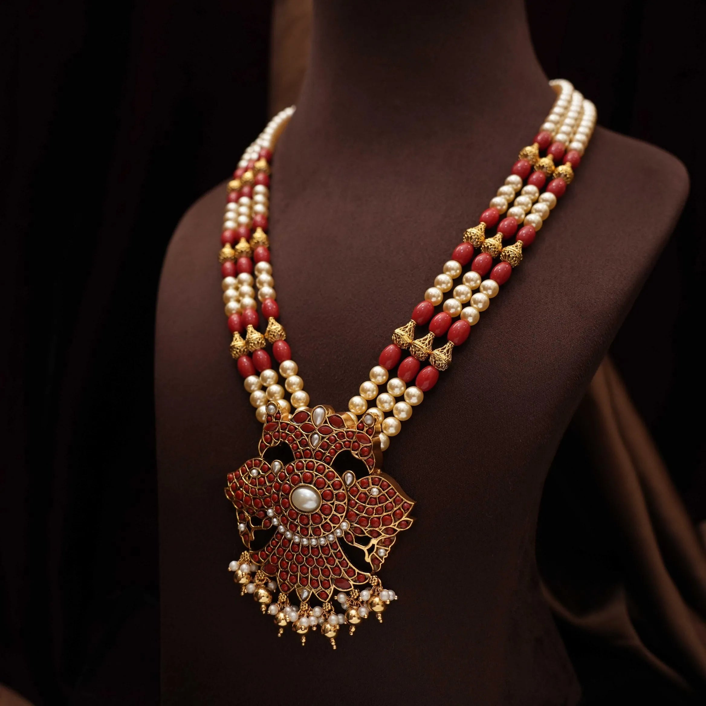 Omaya Antique Necklace - Iruthalai Pakshi