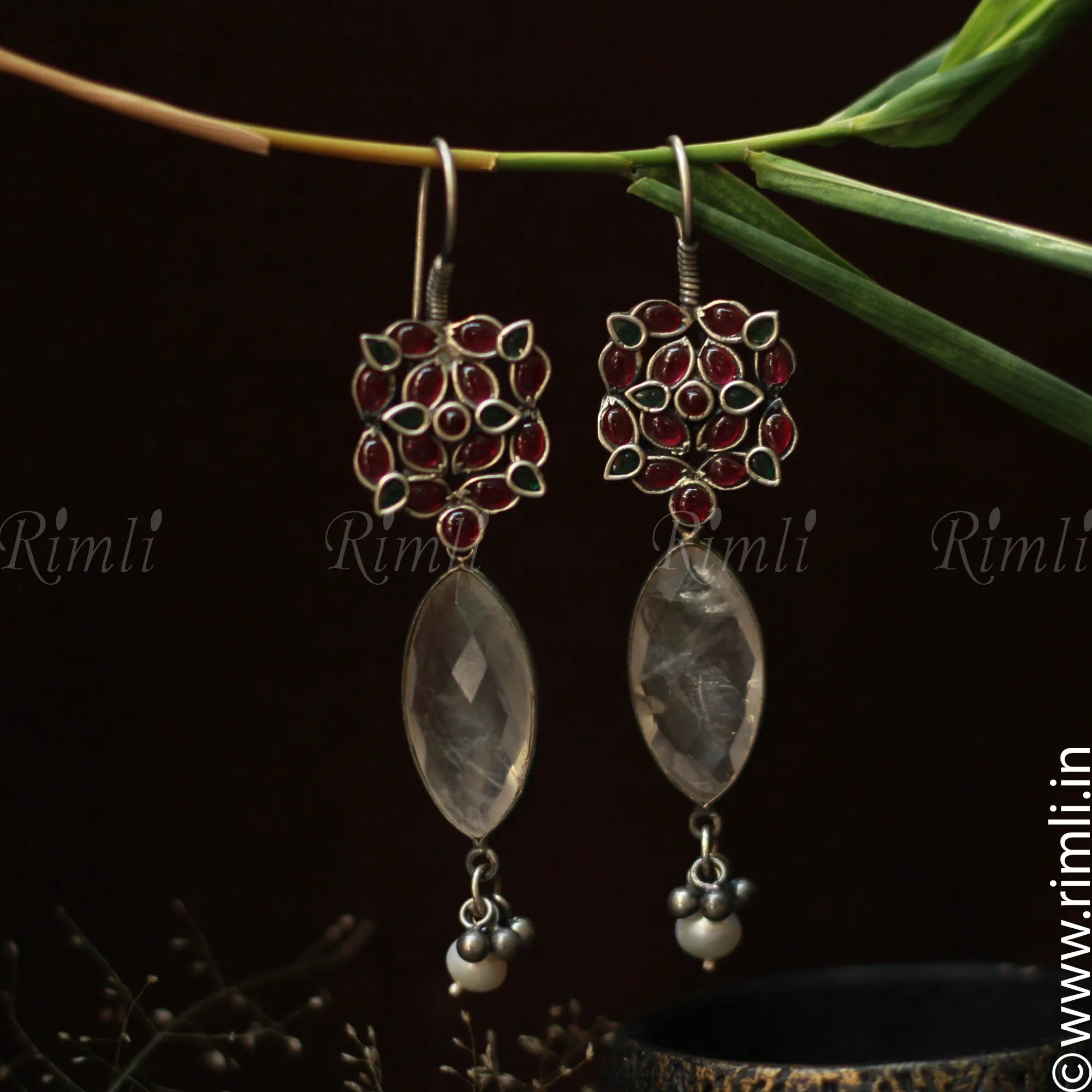 Pastel Pink Hoop Earrings - Rimli Boutique