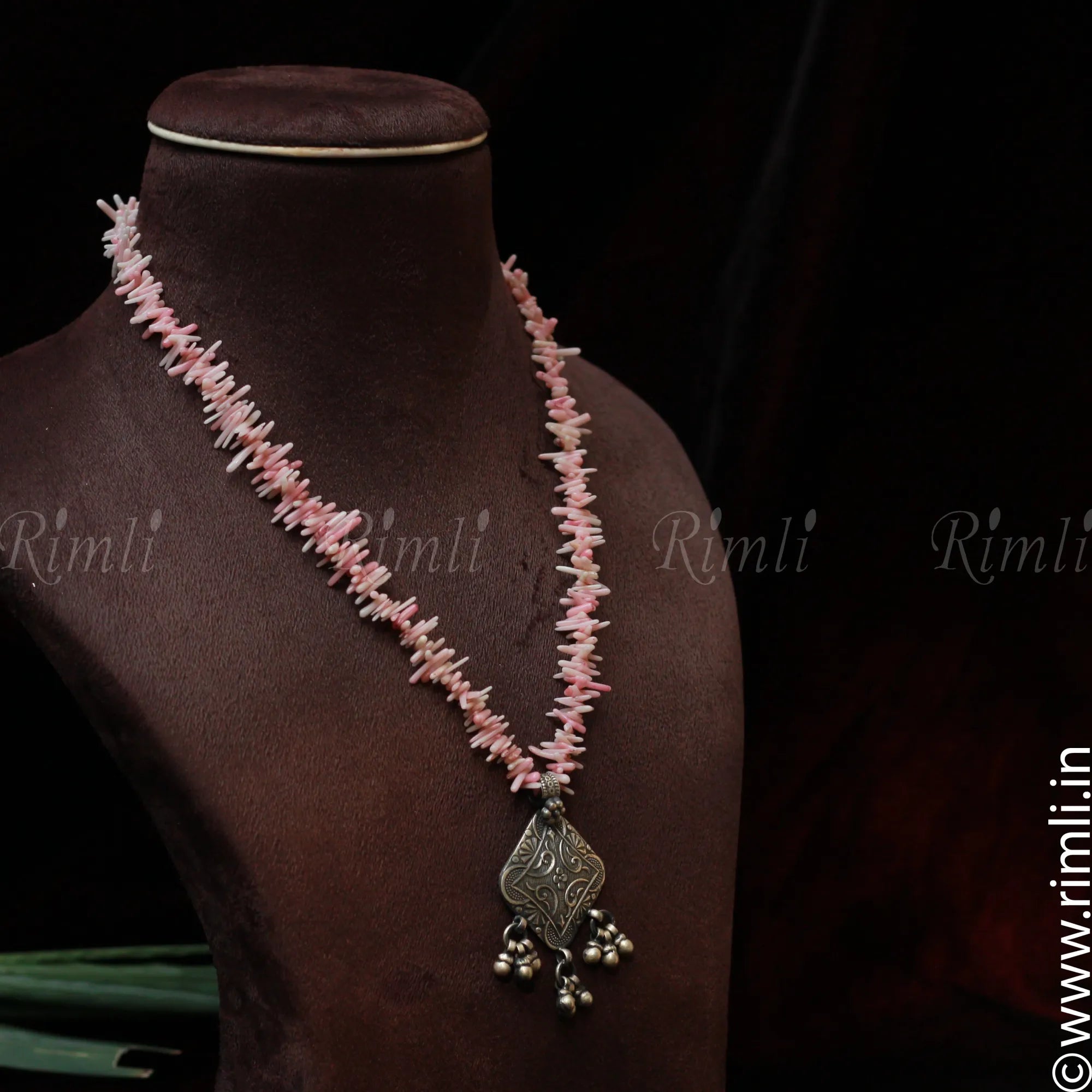 Pink Silver Necklace - Rimli Boutique