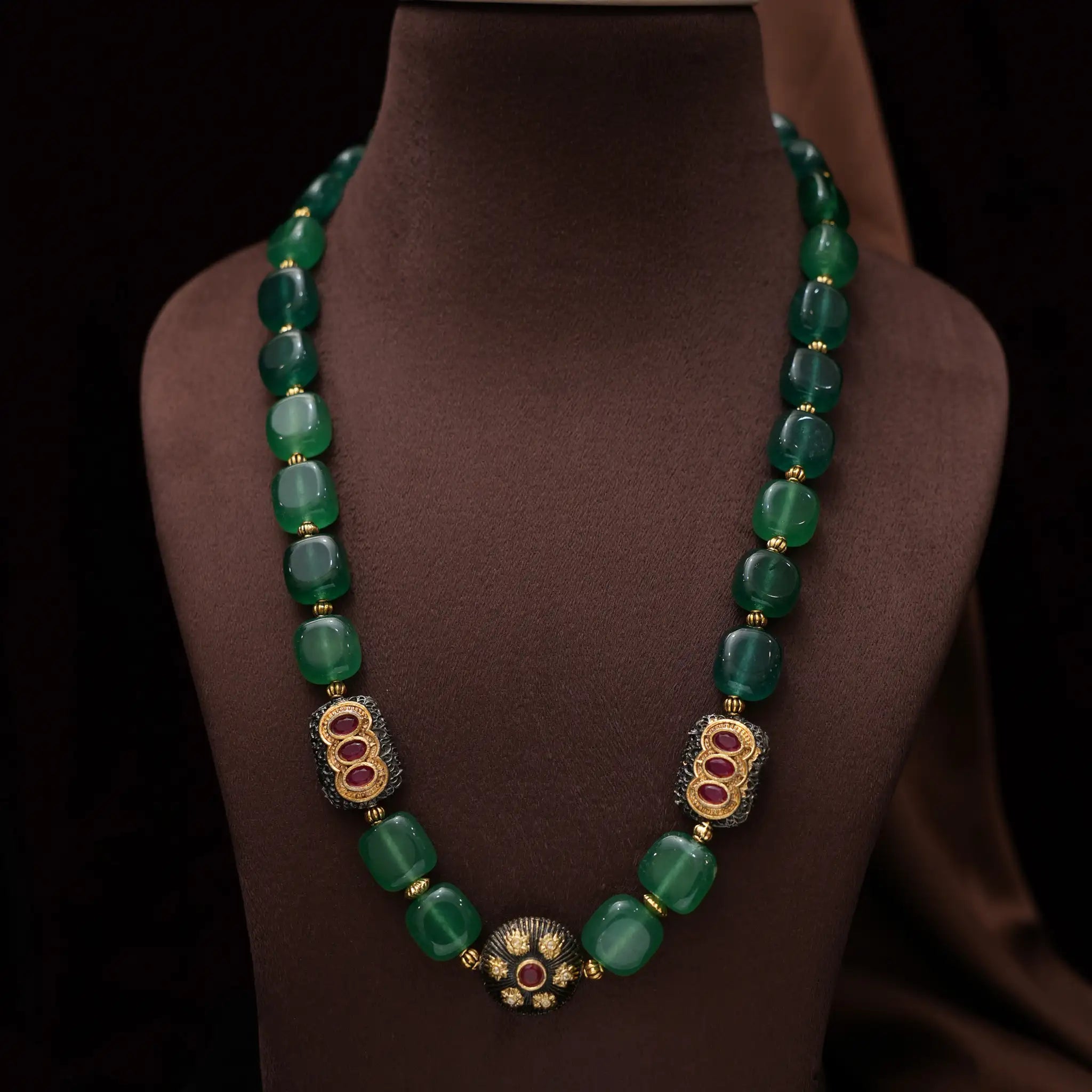 Patira Beaded Necklace - Green