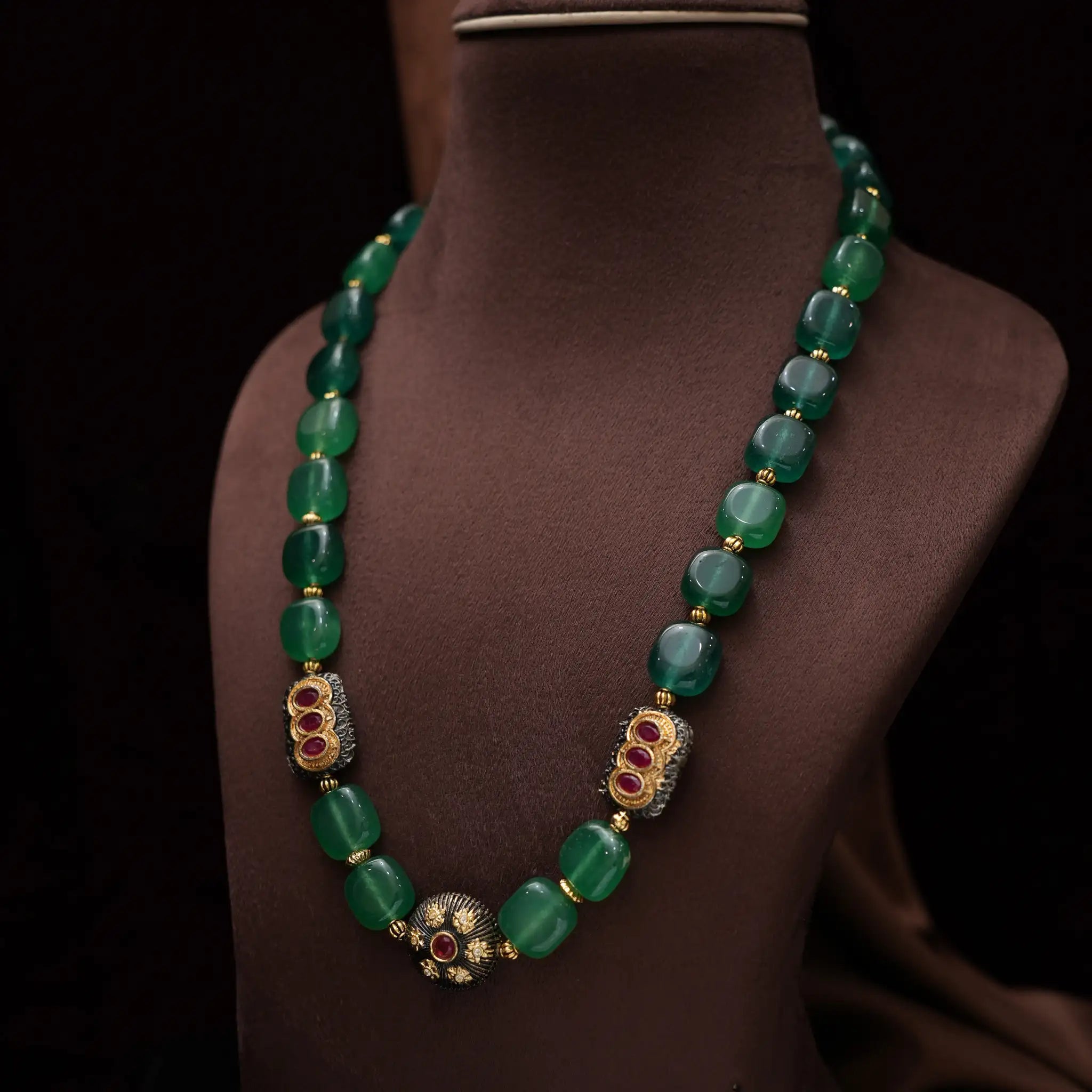 Patira Beaded Necklace - Green