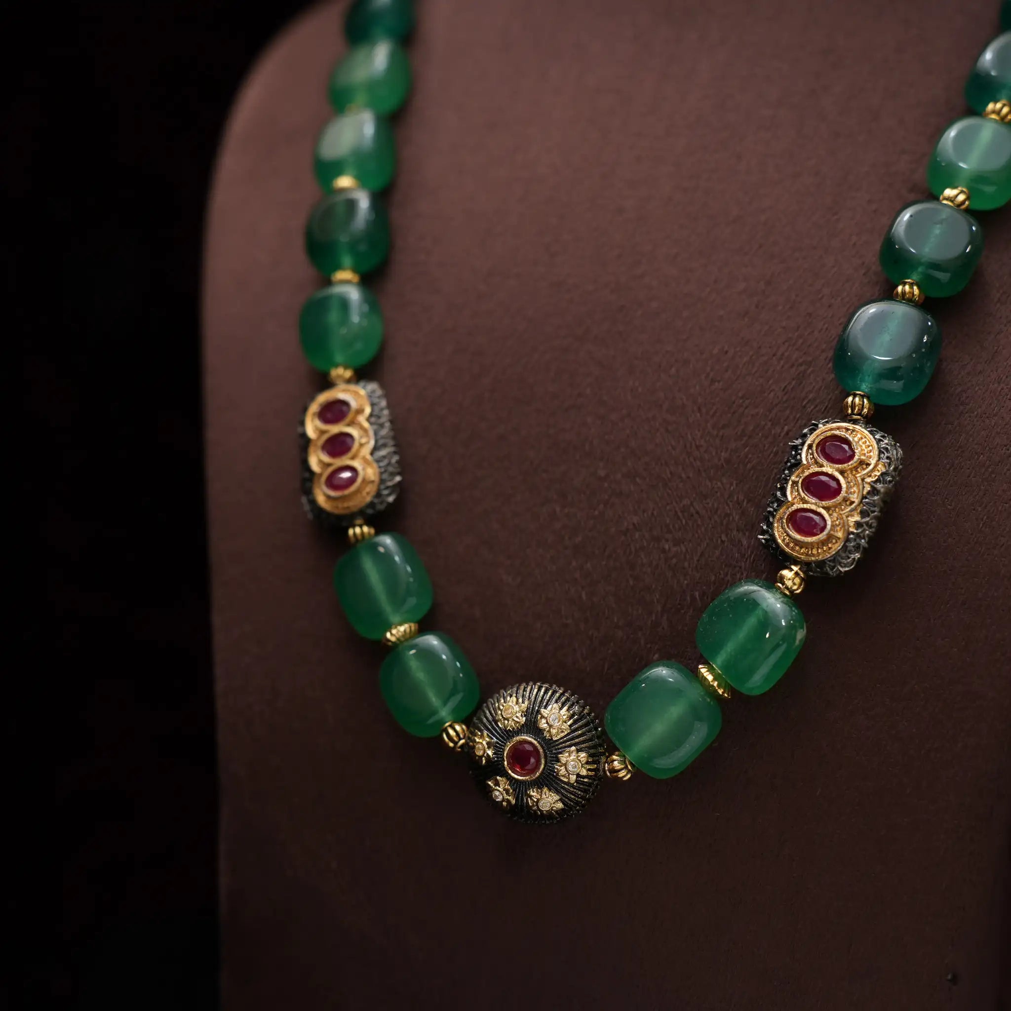 Patira Beaded Necklace - Green