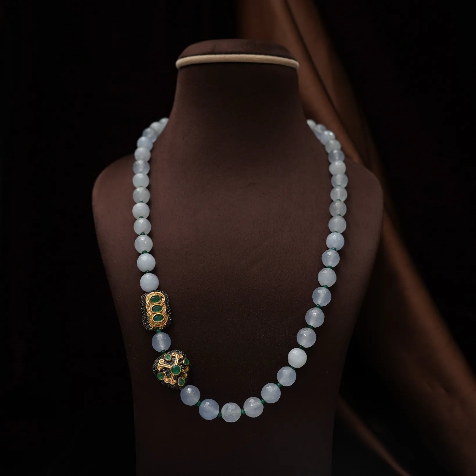 Patira Beaded Necklace - Pastel Blue