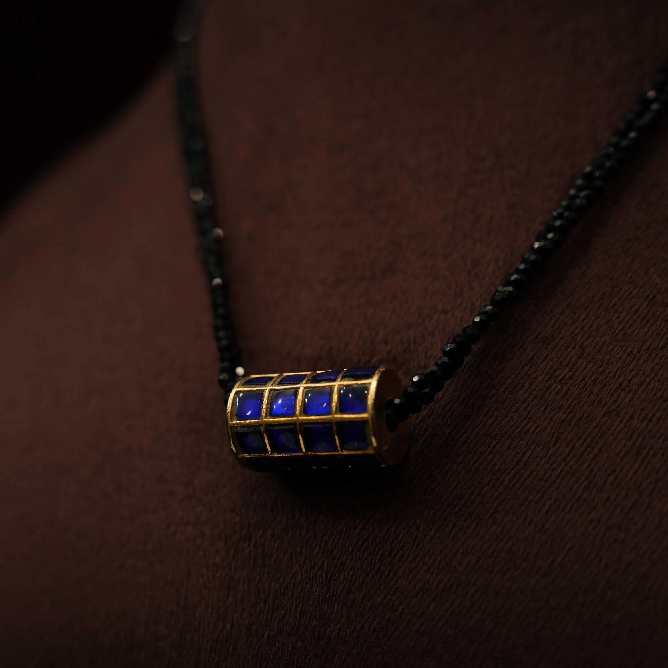 Pavani Beaded Necklace - Blue