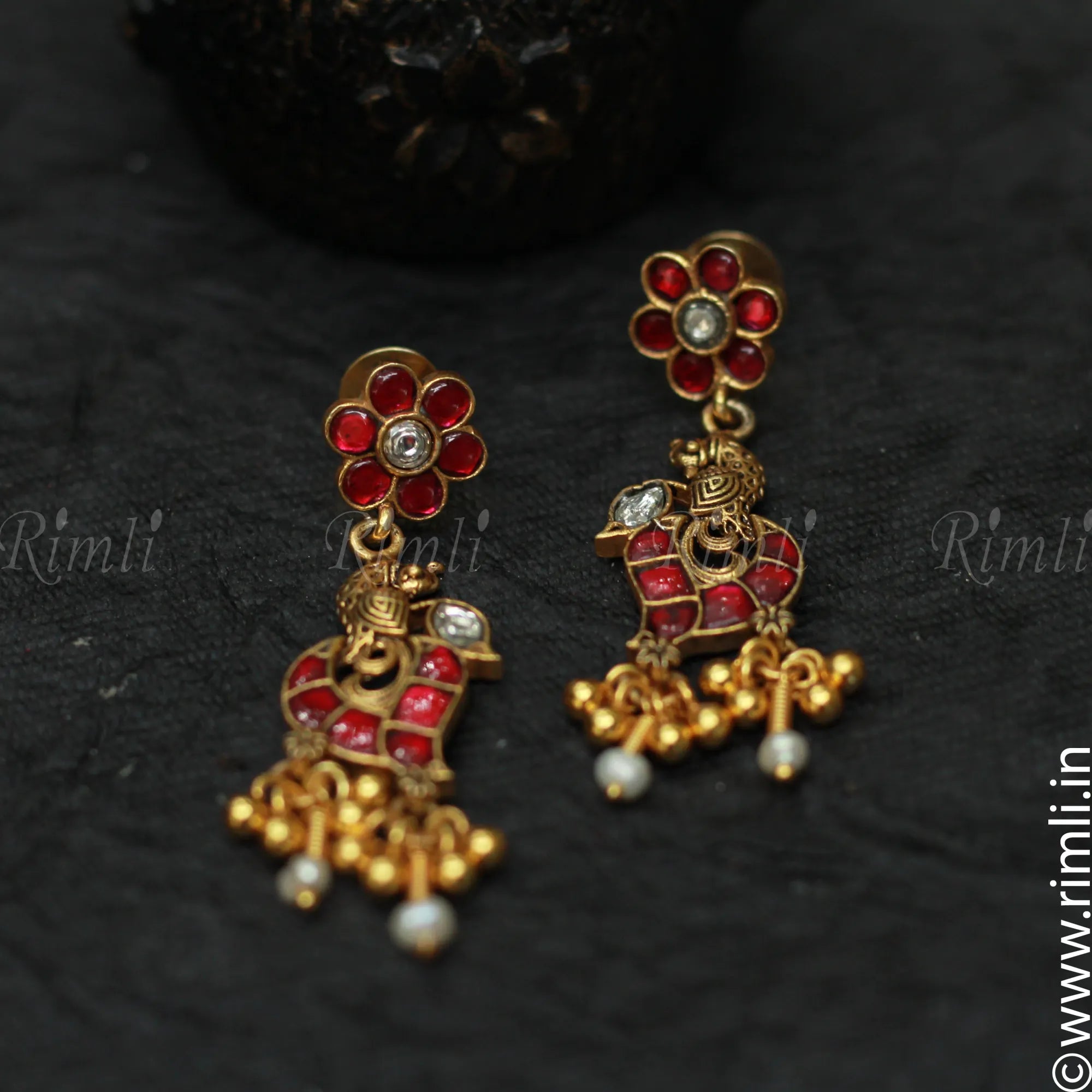 Peacock Pearl Earrings