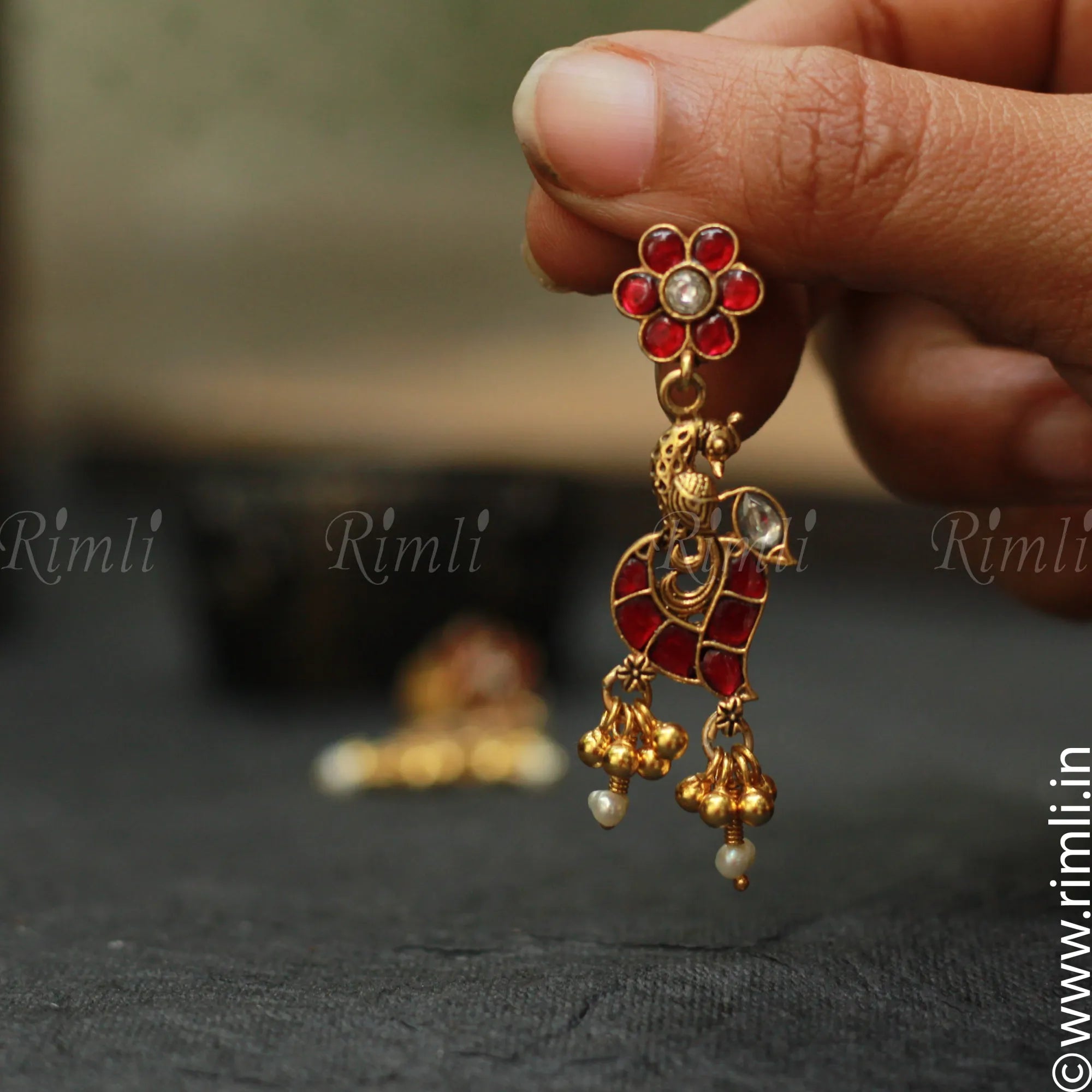 Peacock Pearl Earrings