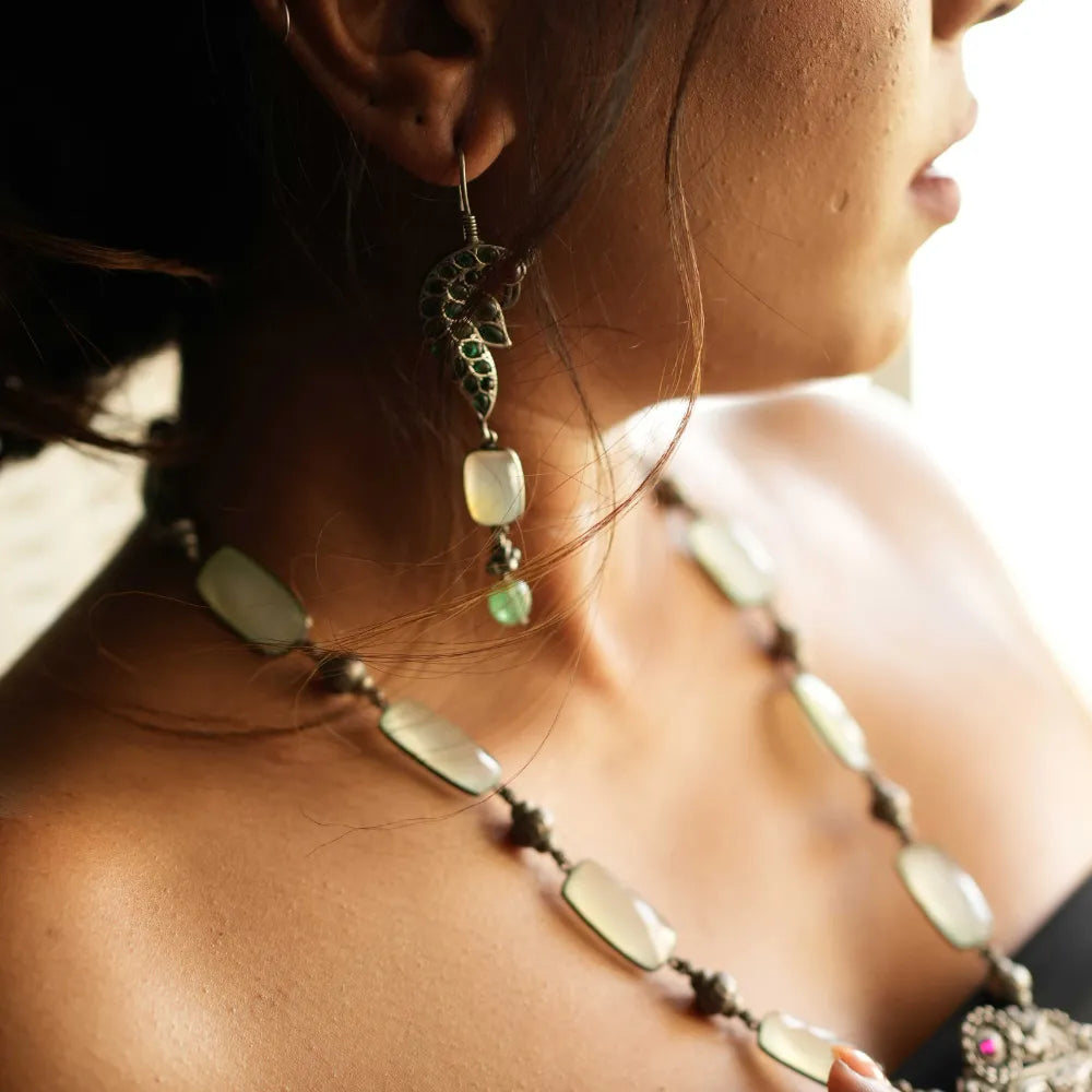 Peacock Hoop Earrings