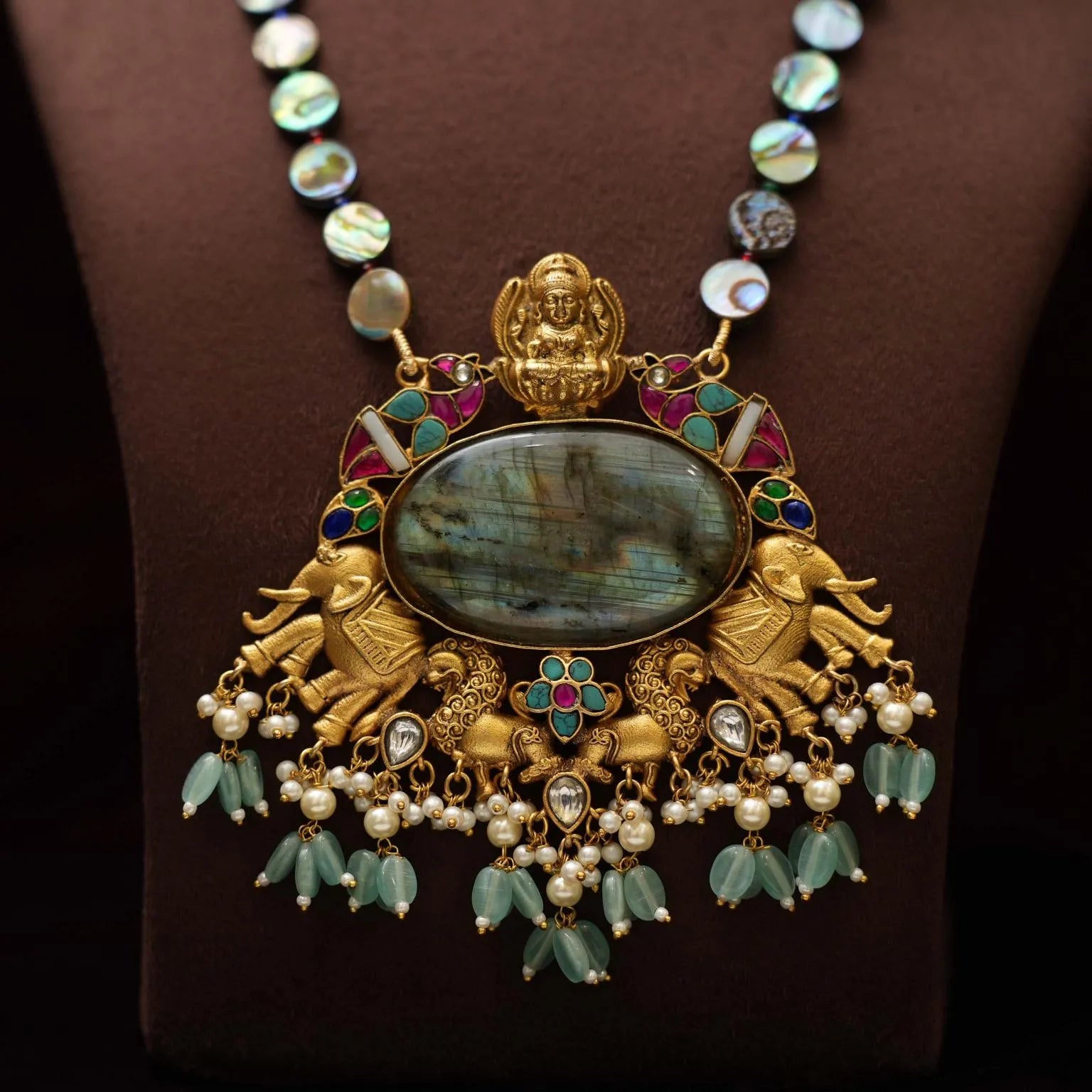 Prajal Mother of Pearl Necklace - Rimli Boutique