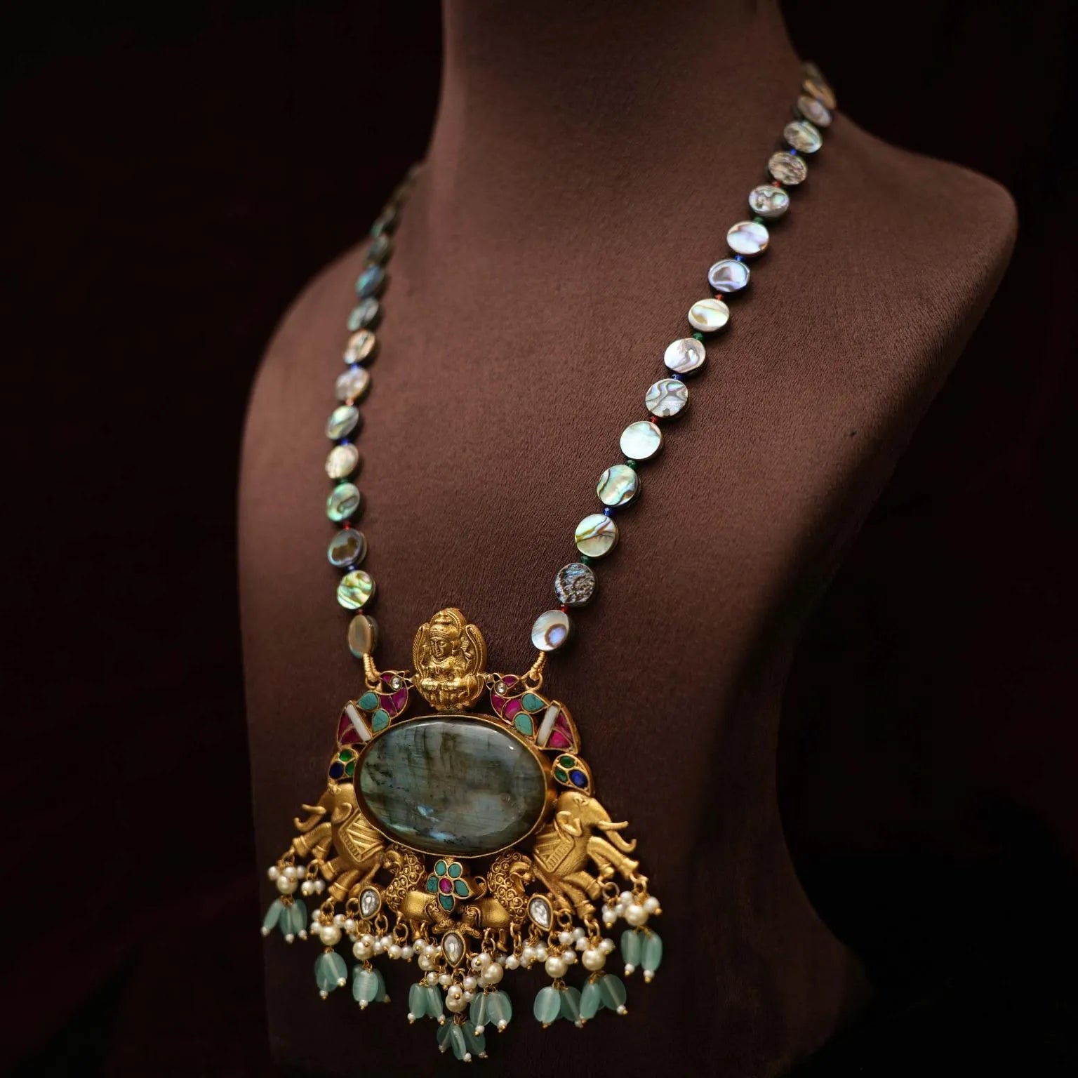 Prajal Mother of Pearl Necklace - Rimli Boutique