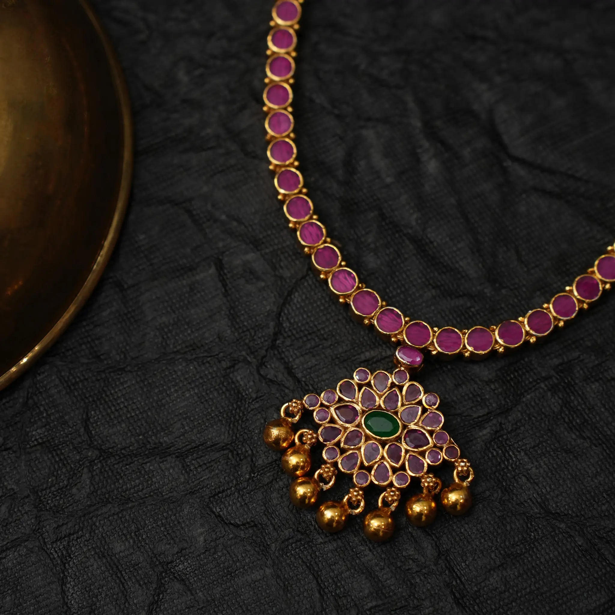 Prajina Silver Reversible Necklace