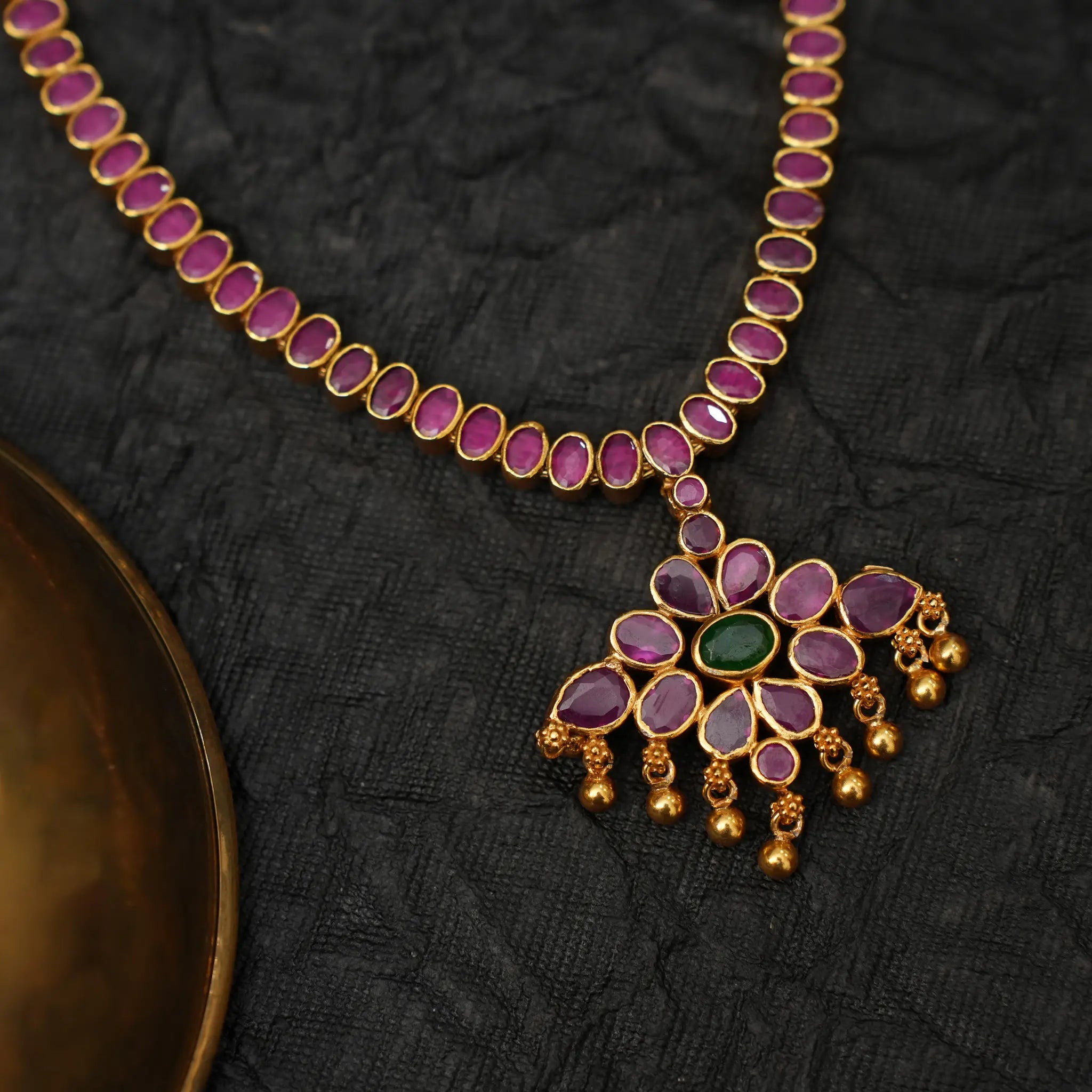 Aarvitha Silver Reversible Necklace