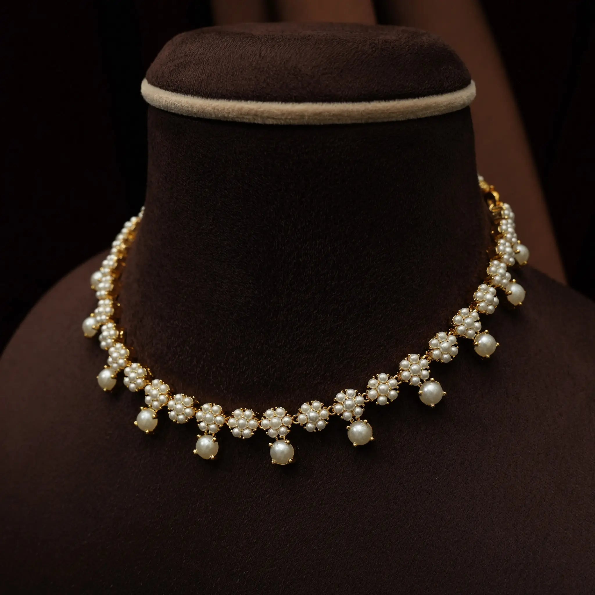 Pranavi Antique Choker - Pearl