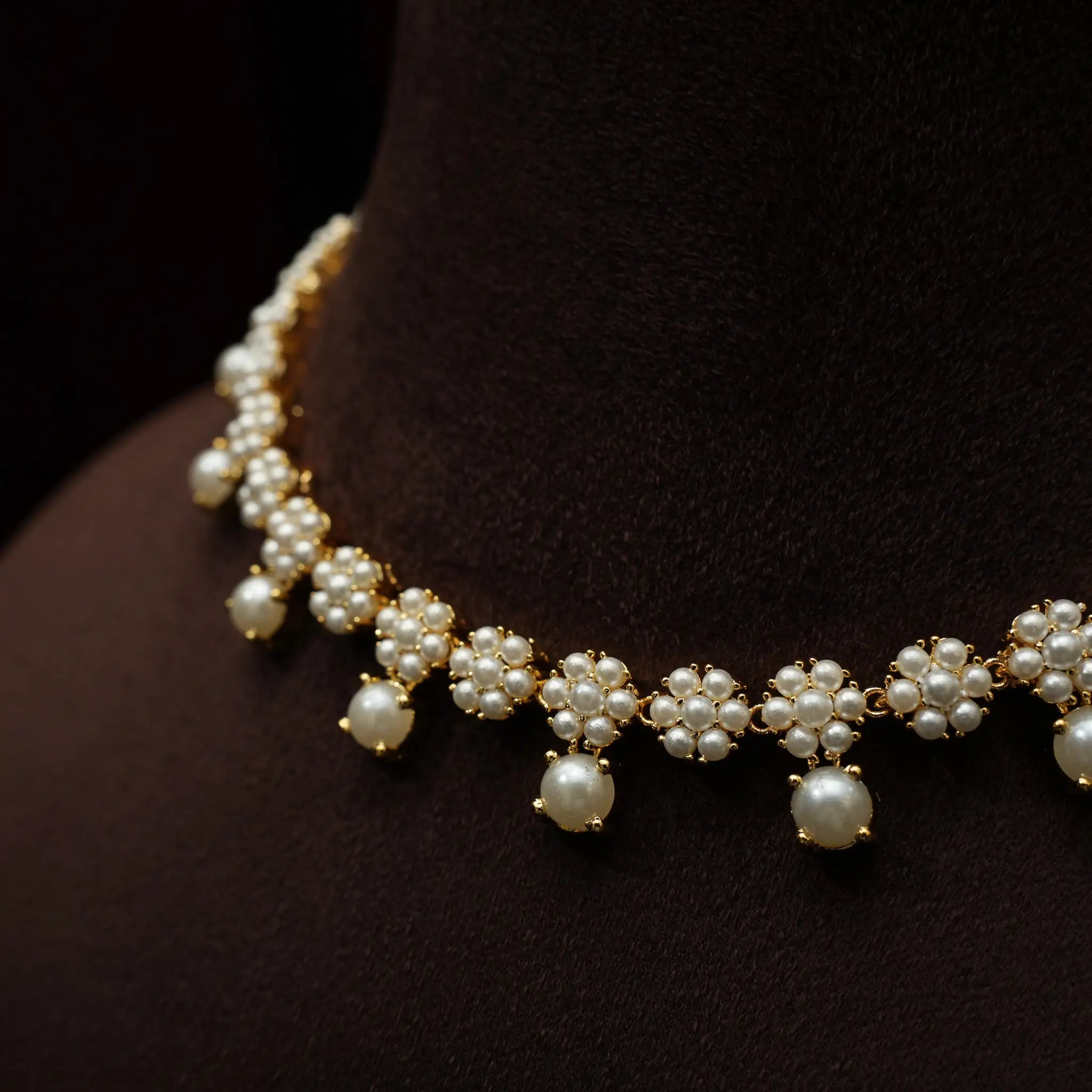 Pranavi Antique Choker - Pearl