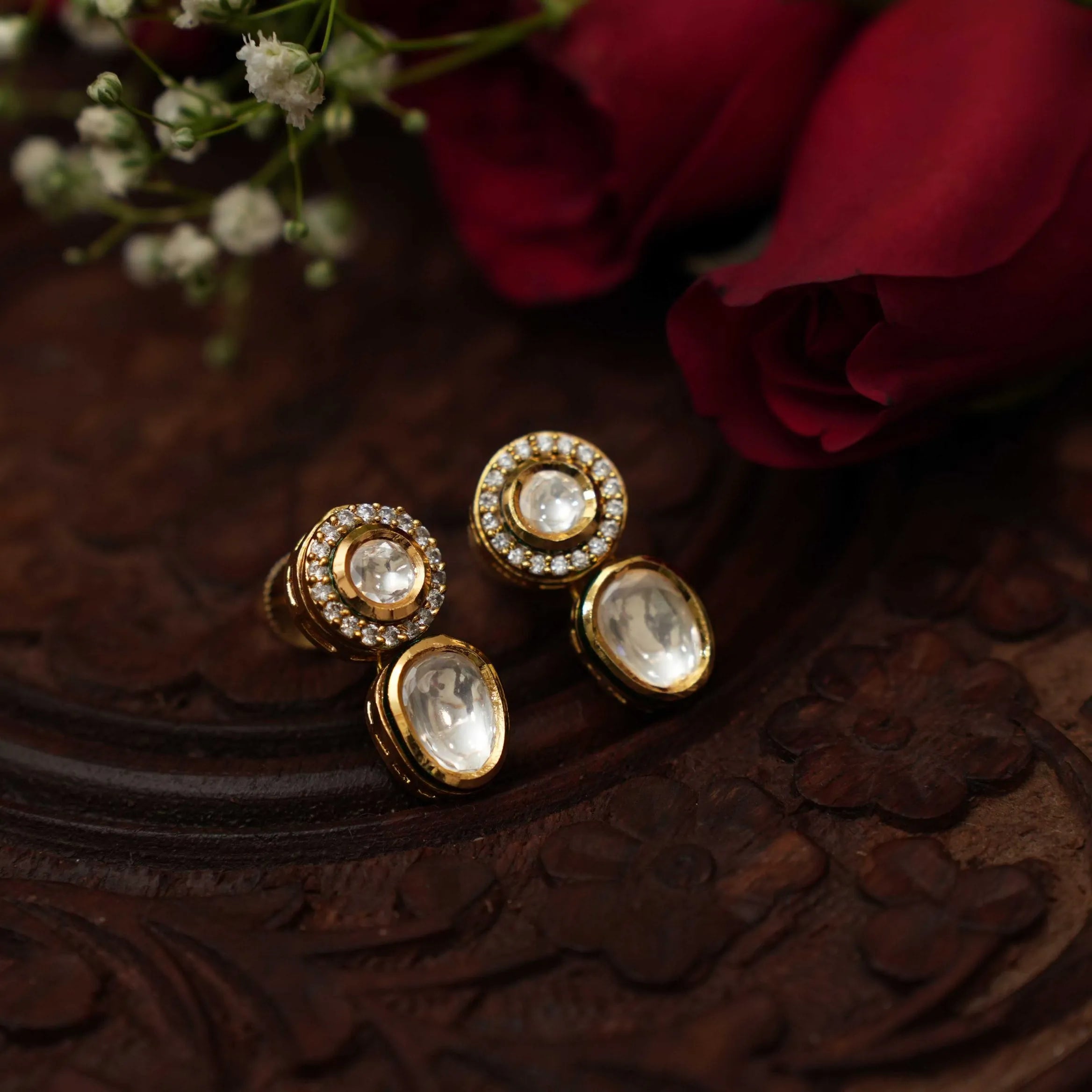 Prisa Kundan Ear Stud