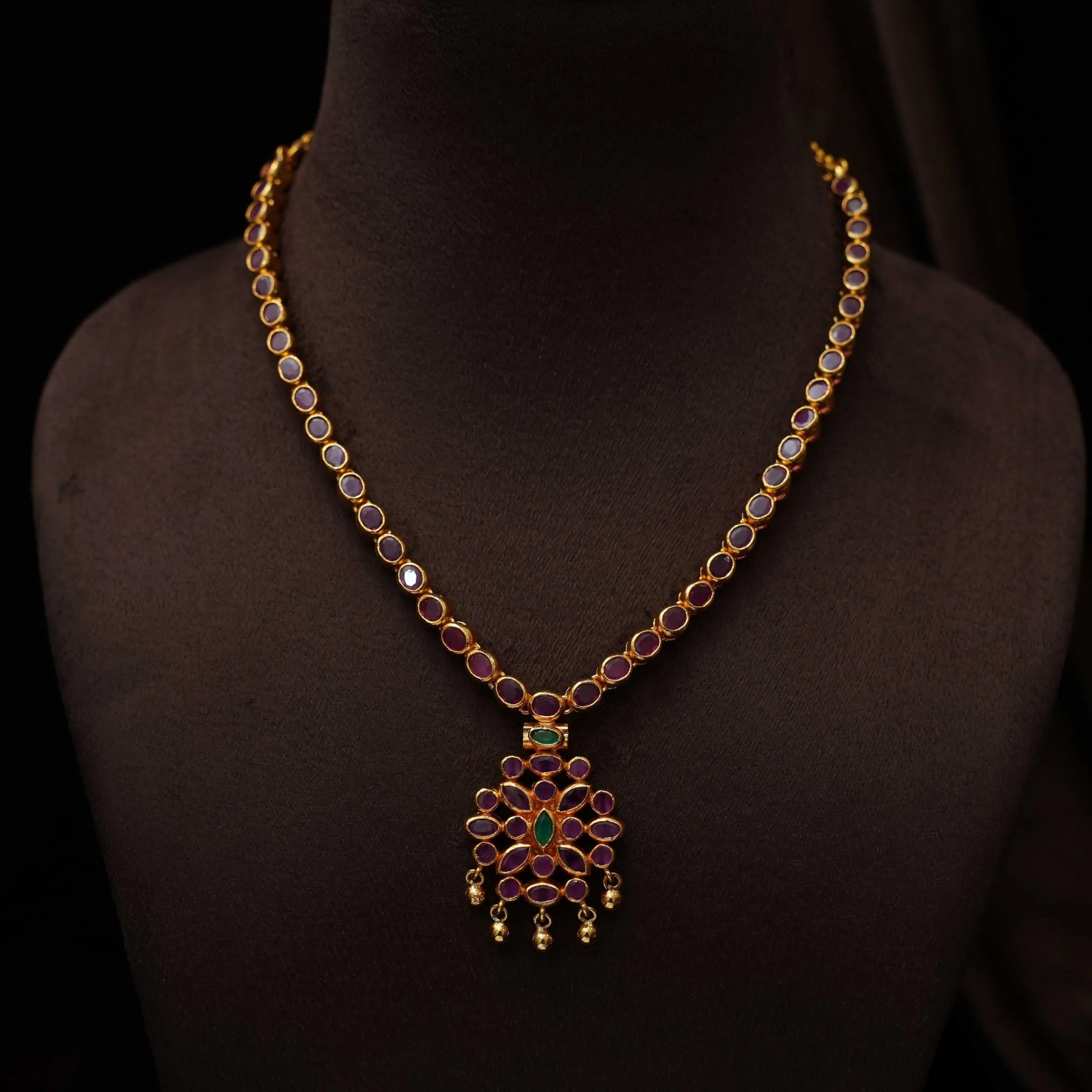 Prisha Silver Reversible Necklace