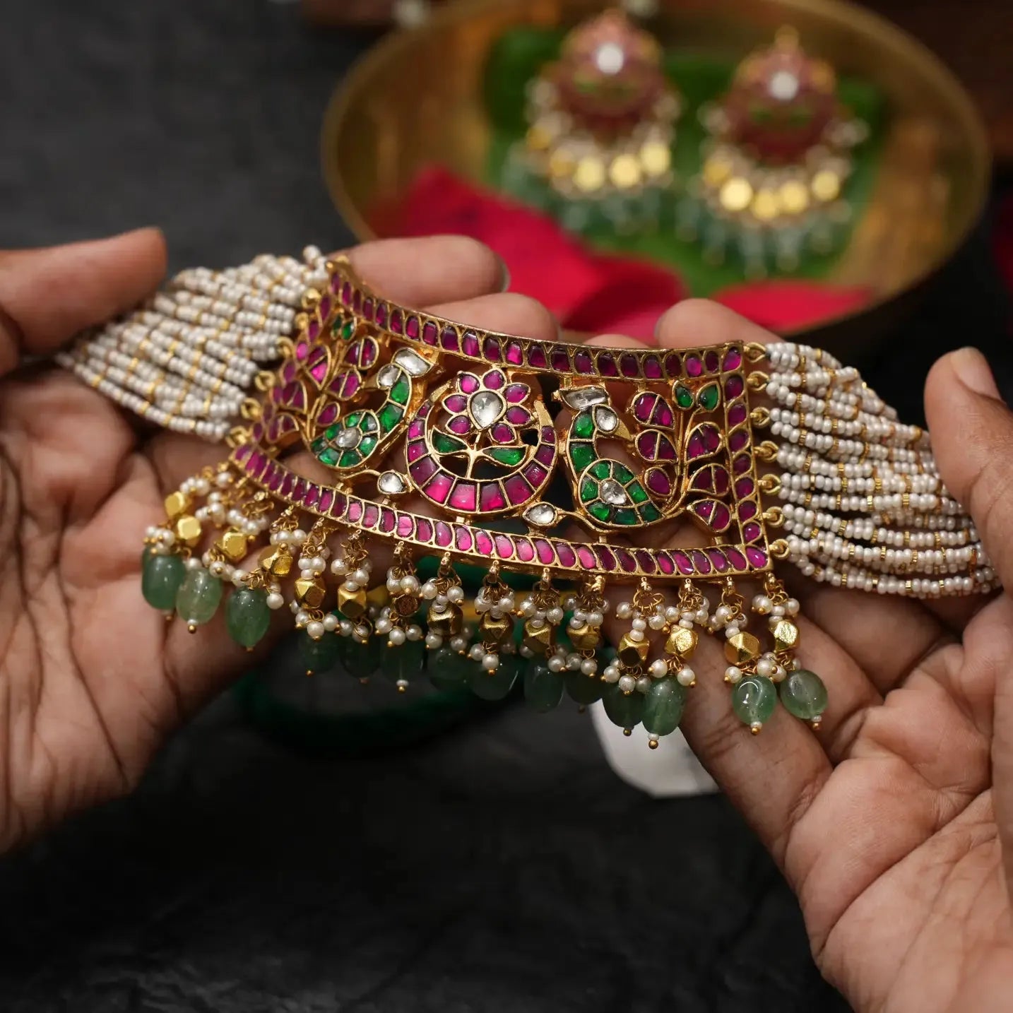 Pujitha Pearl Polki Choker