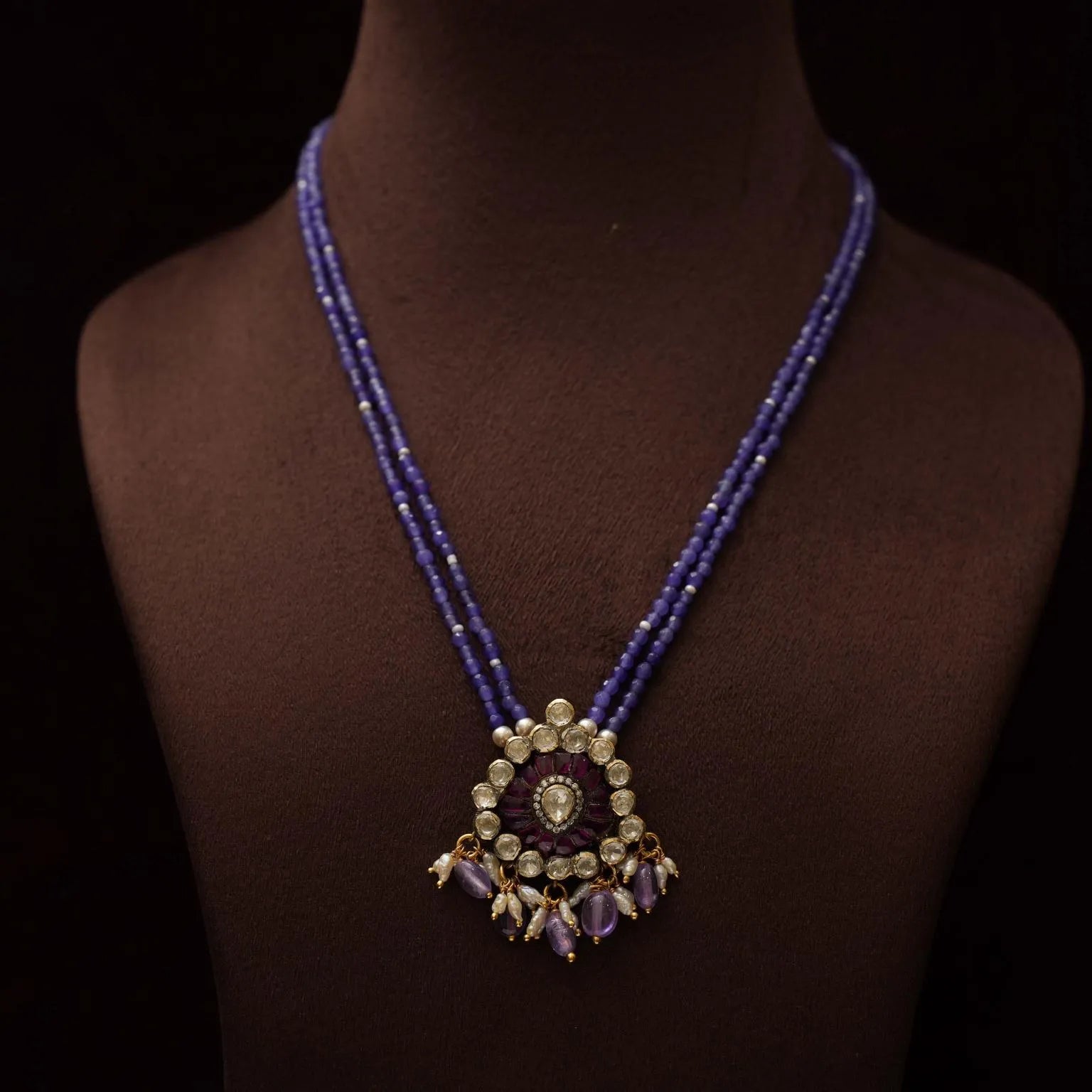 Punam Silver Beaded Necklace - Rimli Boutique