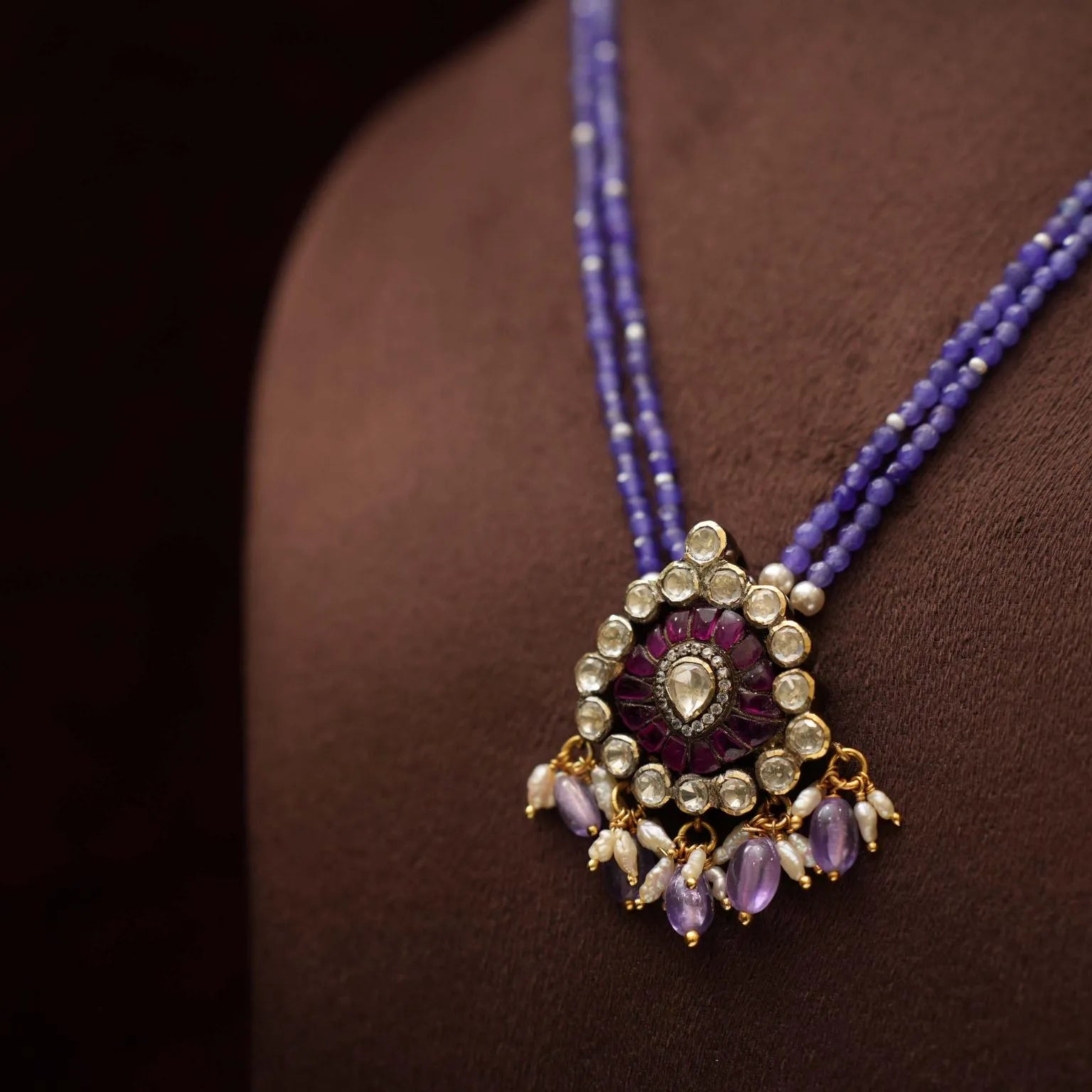 Punam Silver Beaded Necklace - Rimli Boutique