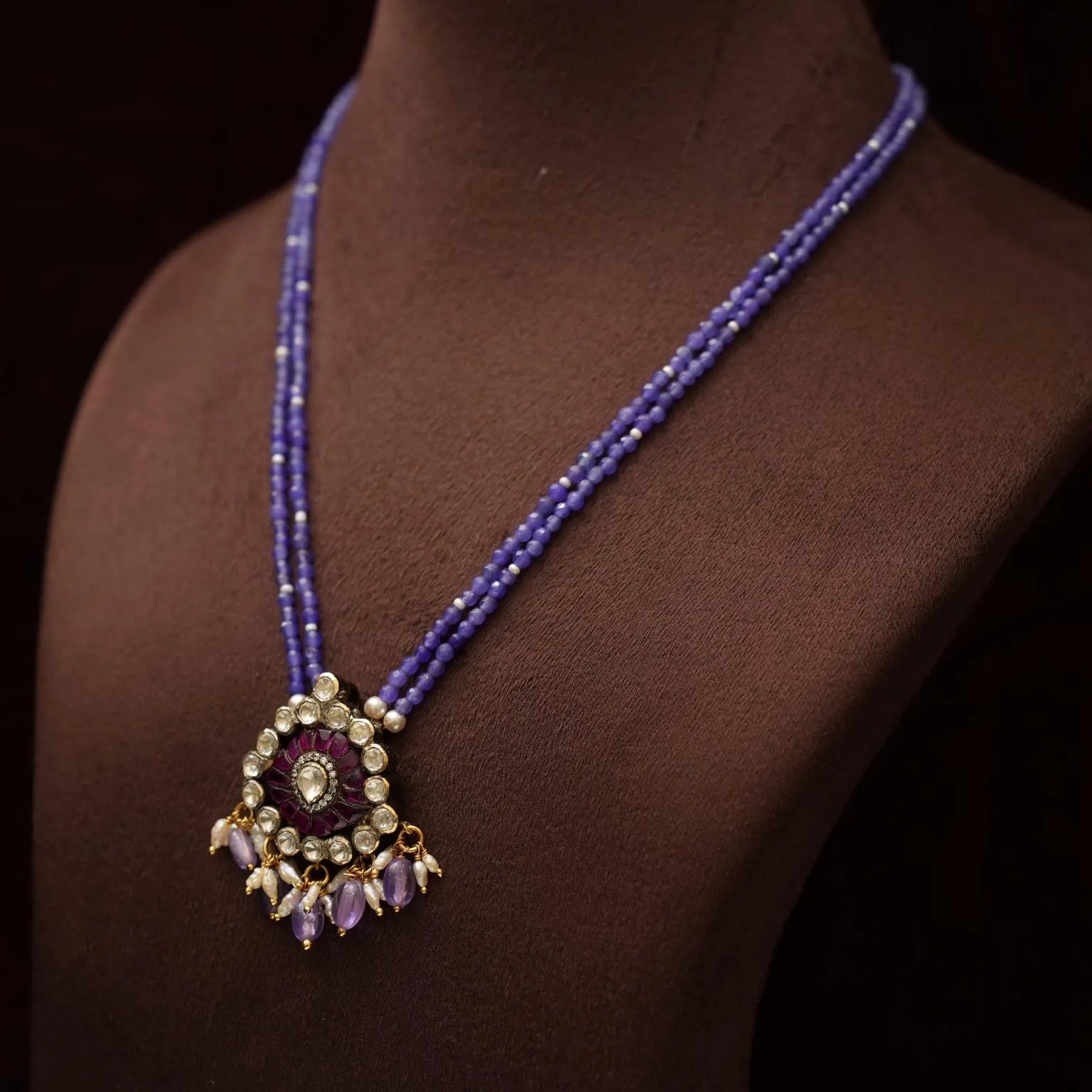 Punam Silver Beaded Necklace - Rimli Boutique