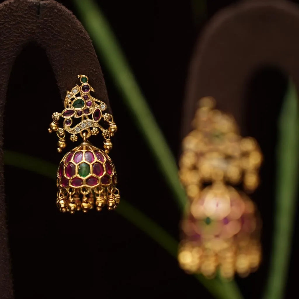 Purna Antique Jhumka Earrings