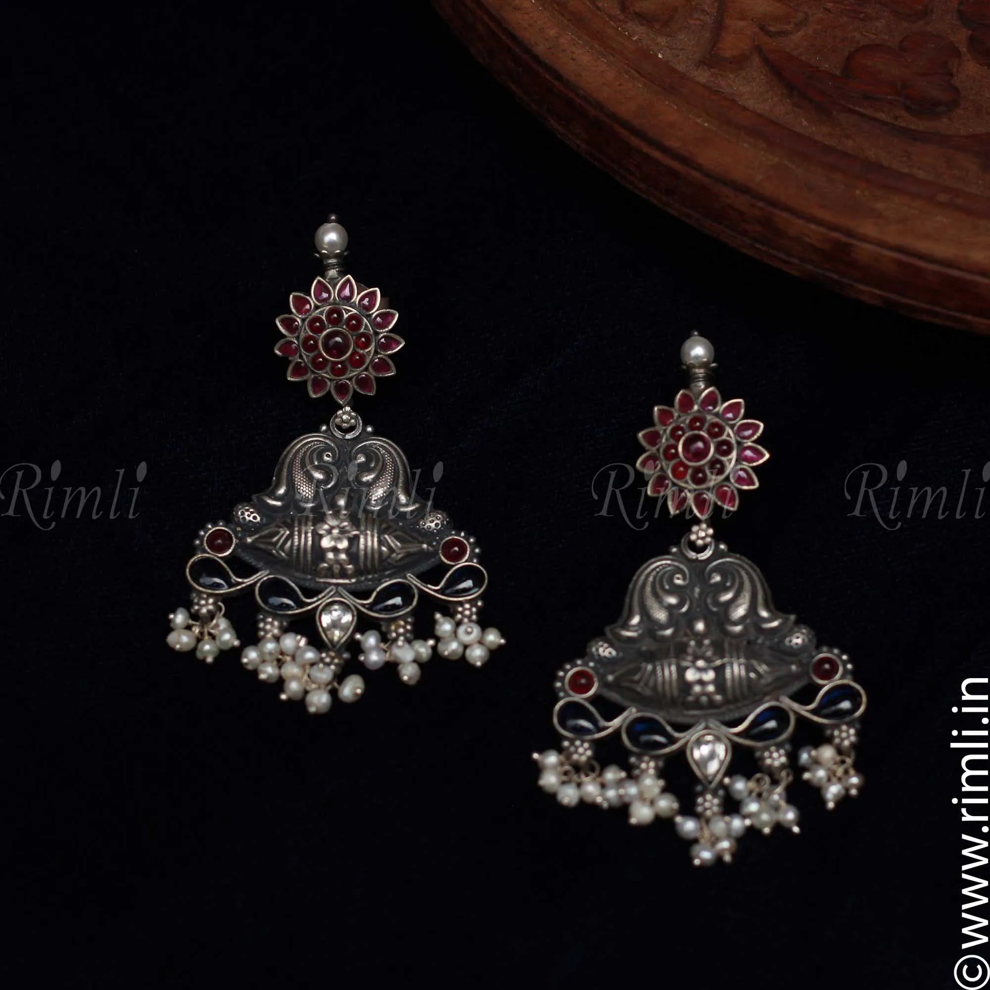 Ethnic Silver Earrings - Rimli Boutique