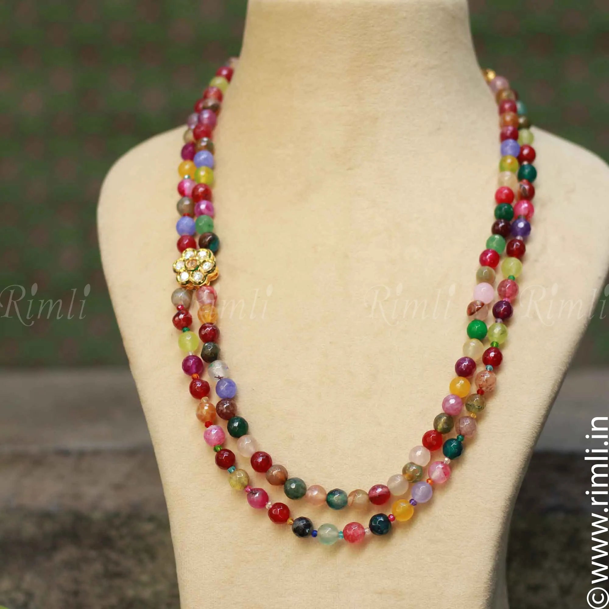 Multicolour Kundan Necklace - Rimli Boutique