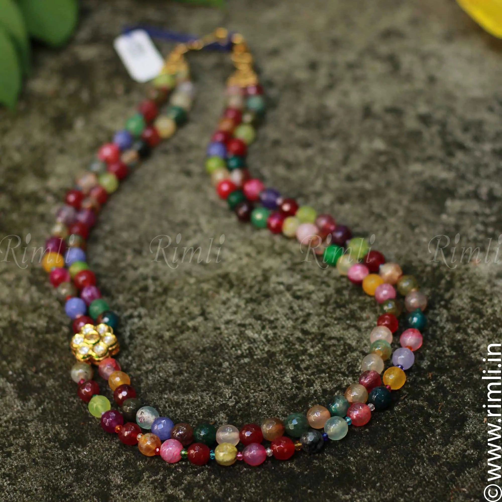 Multicolour Kundan Necklace - Rimli Boutique