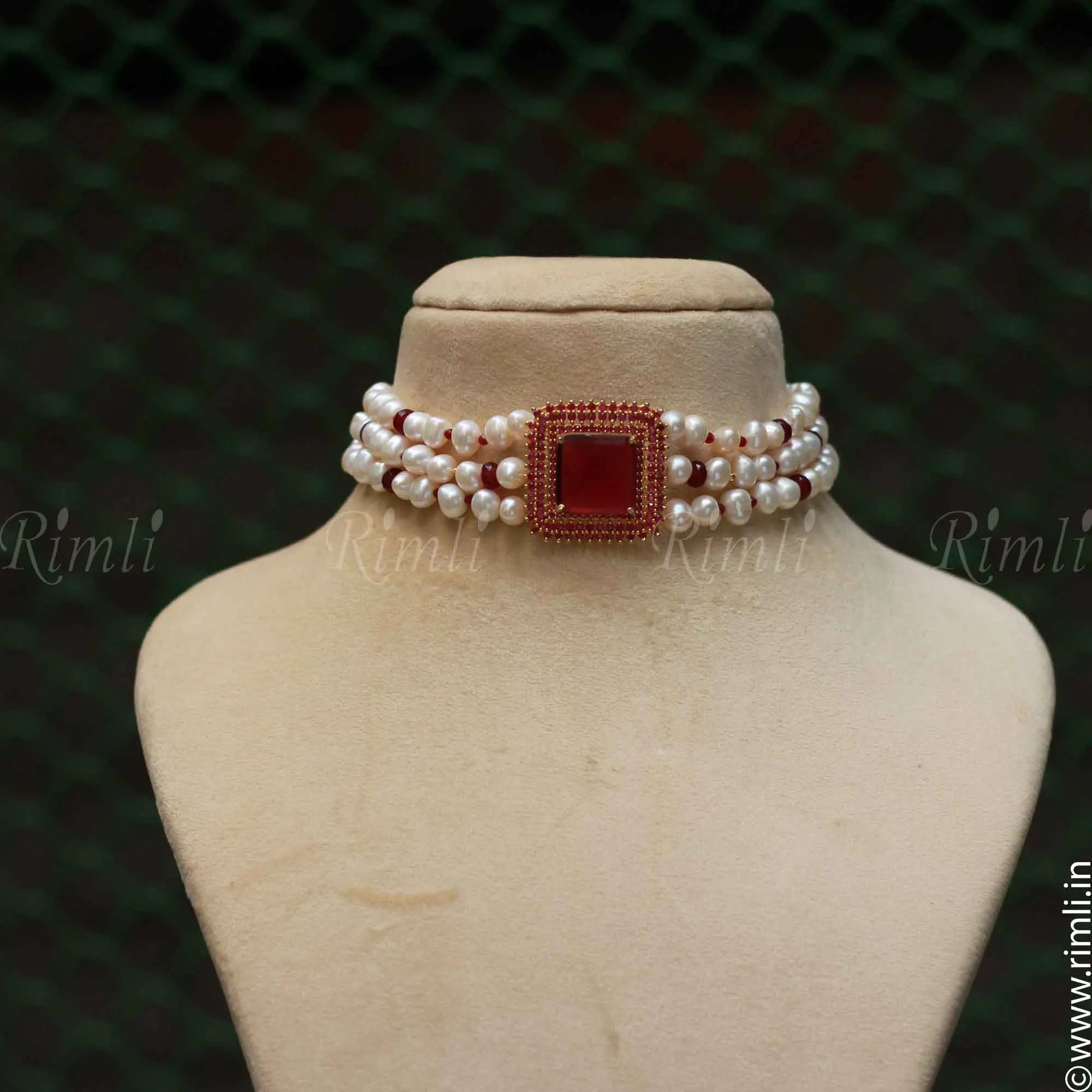 Classic Pearl Choker - Rimli Boutique